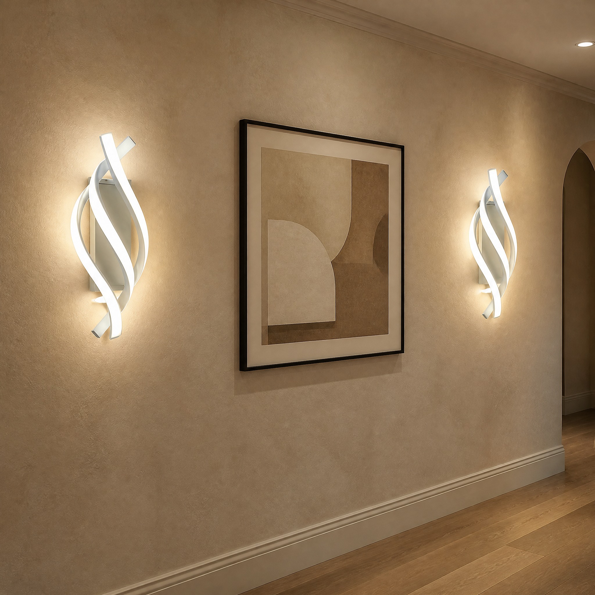 Applique Murale Blanche LED installation fixation murale