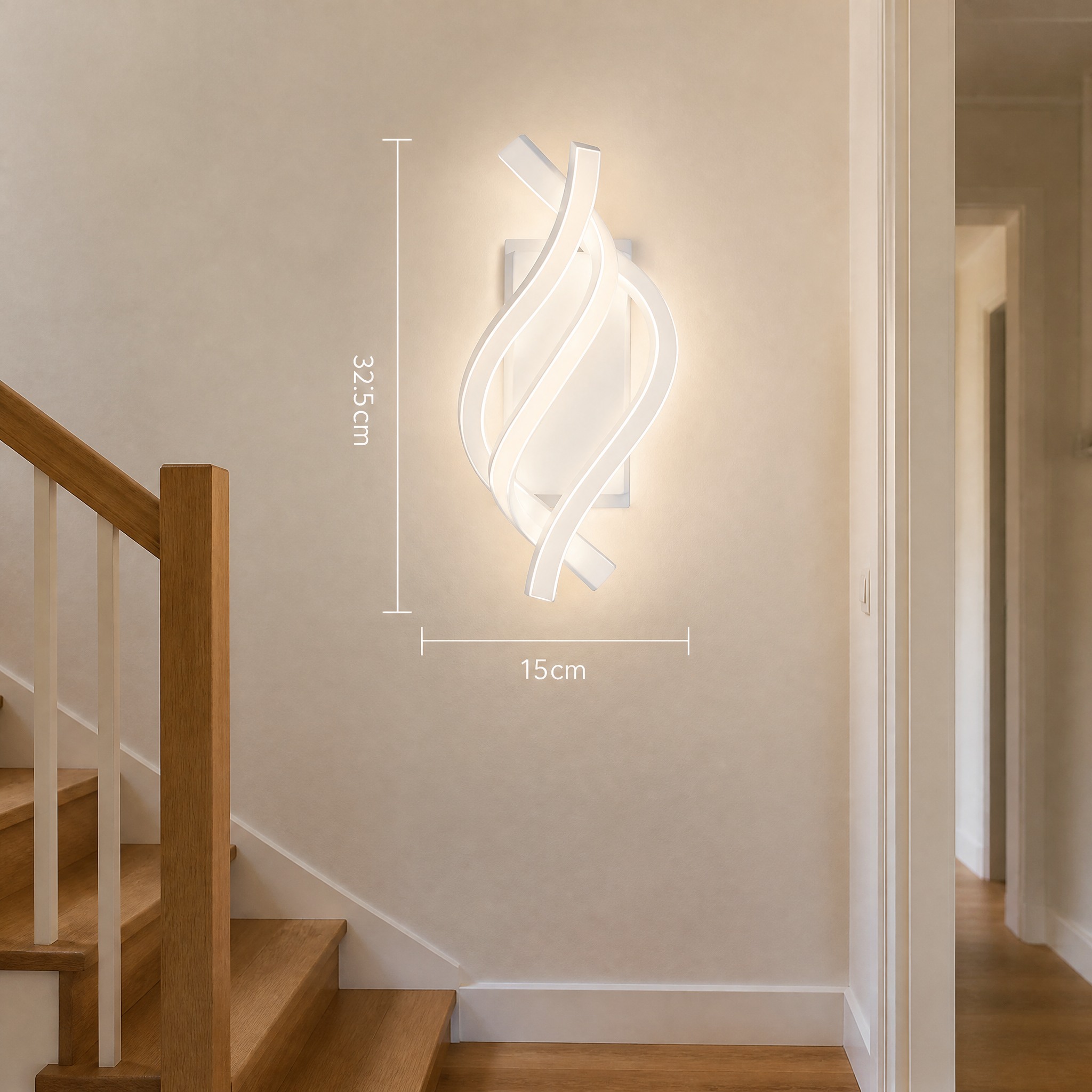 Applique Murale Blanche LED puissance 22 W