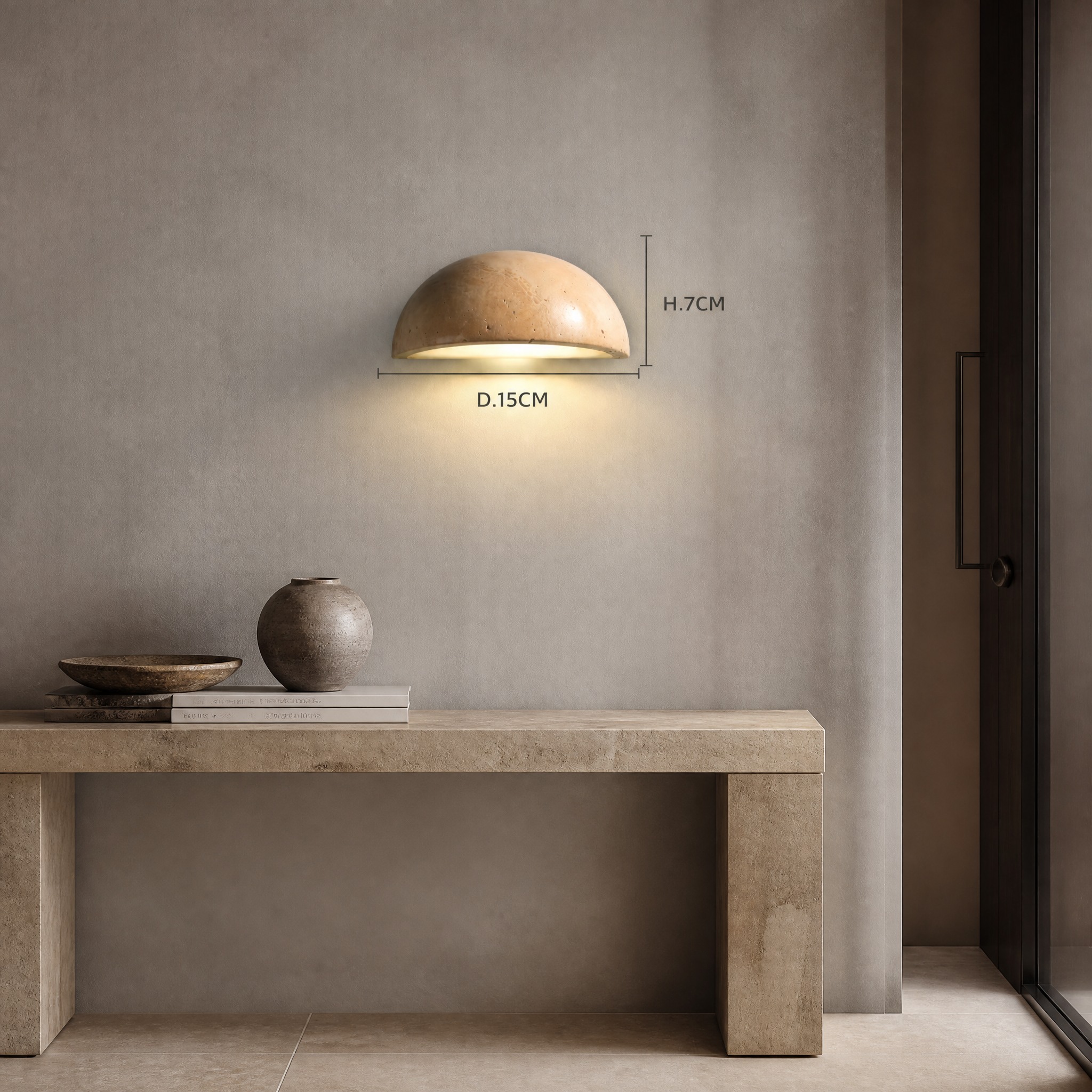 Applique Murale Demi-Lune Jaune