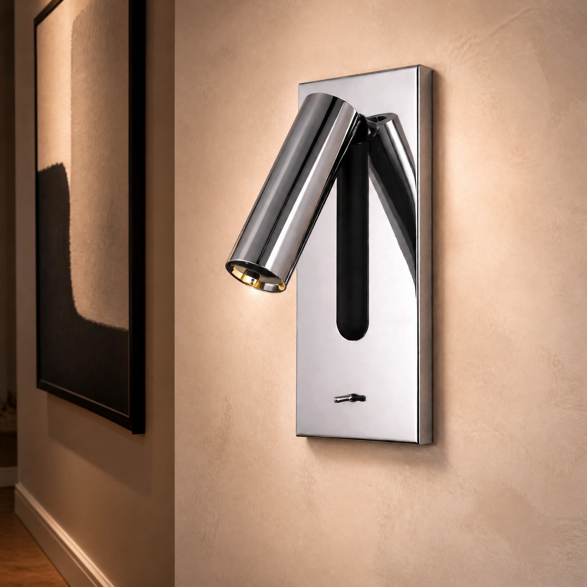 Applique Murale Liseuse Chrome