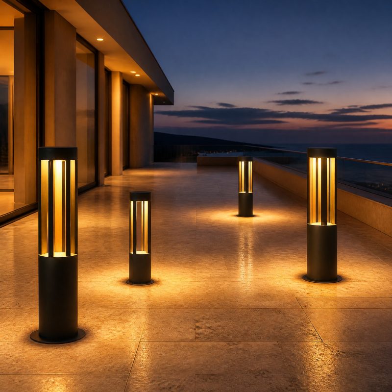 borne-de-jardin-led-2 Borne de Jardin LED lampe de jardin et d'allée, borne extérieure
