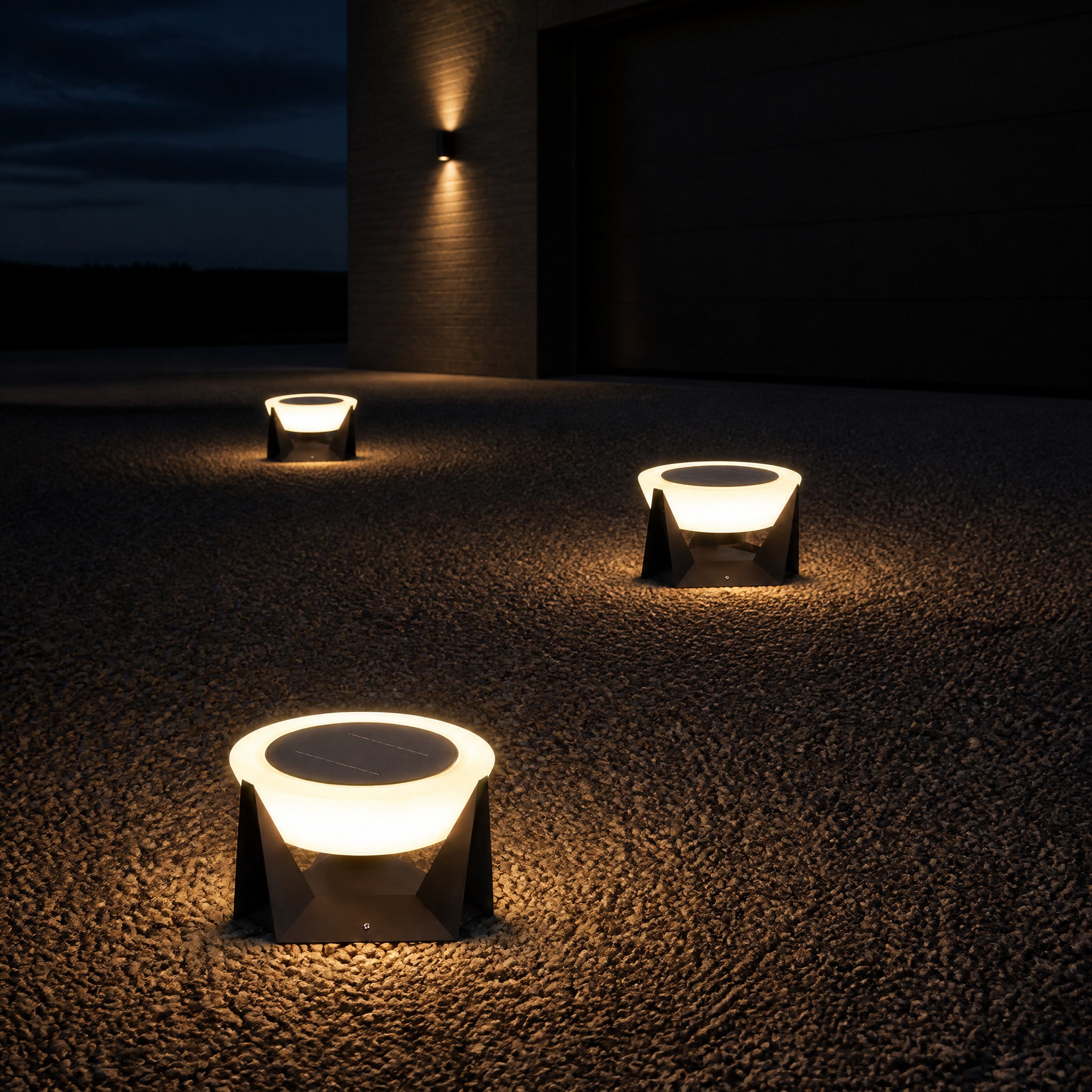 Borne Solaire Design LED blanc chaud 3000 K