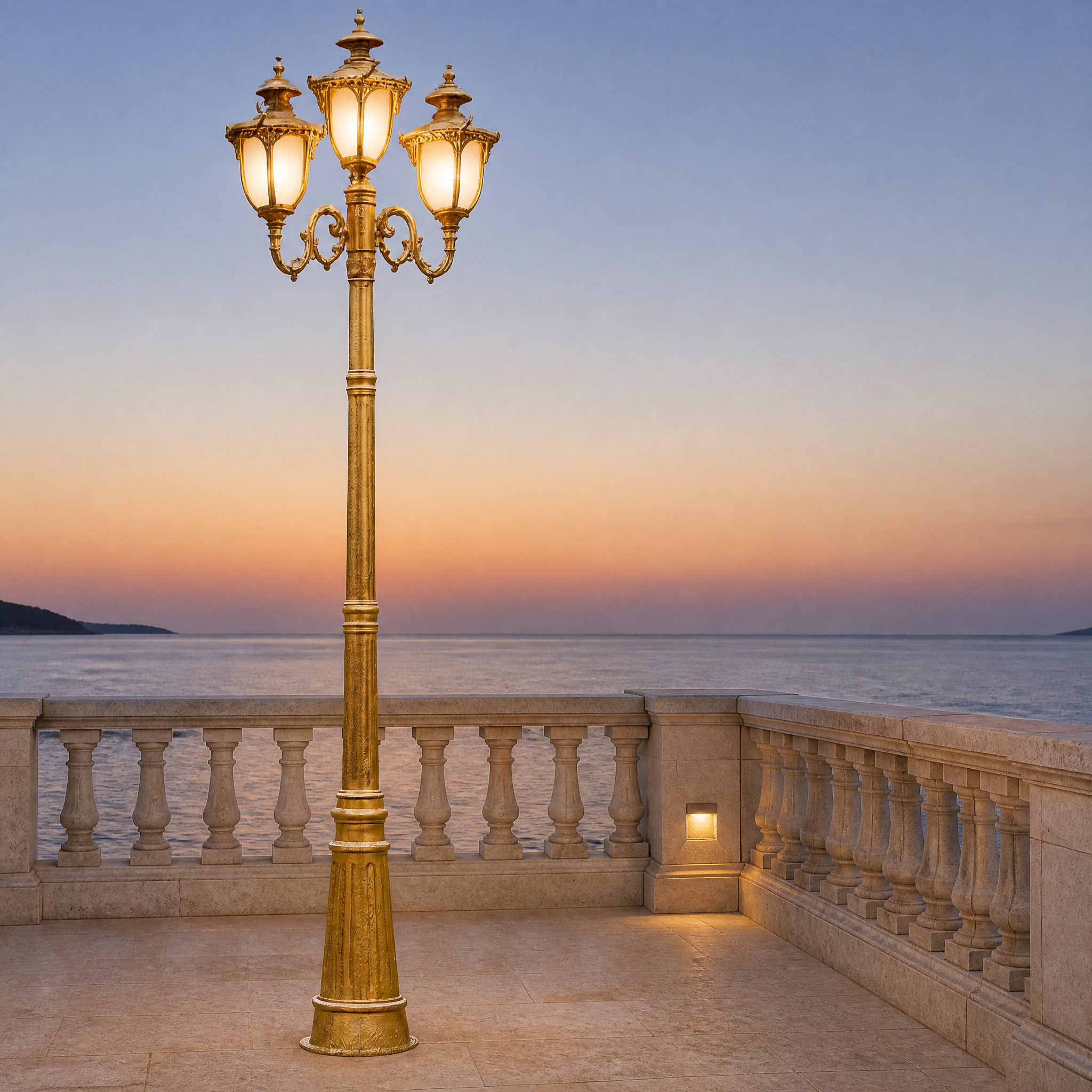 Lampadaire Extérieur Double pour allée carrossable