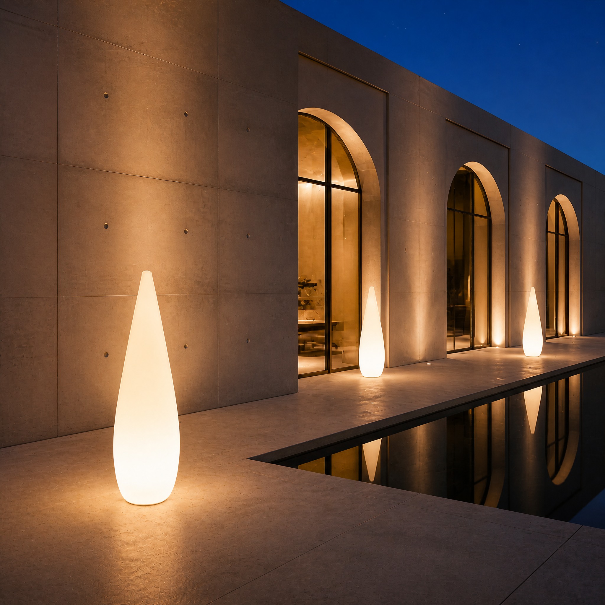 Lampadaire Extérieur Sans Fil plastique PE translucide
