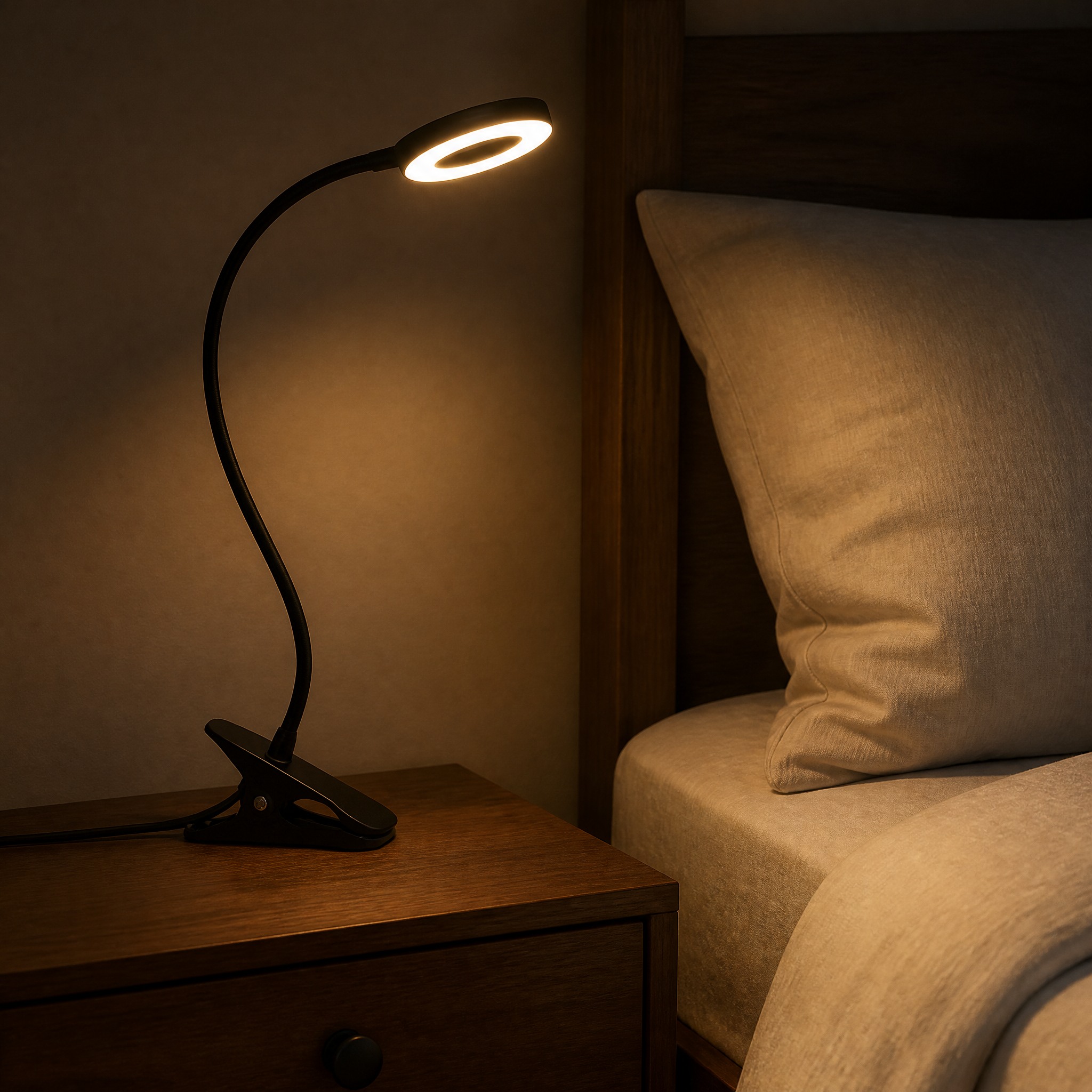 Lampe à Pince LED aluminium, métal et ABS