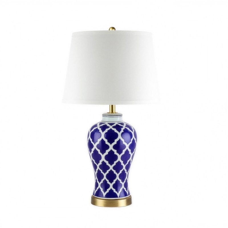 Lampe Céramique Bleue