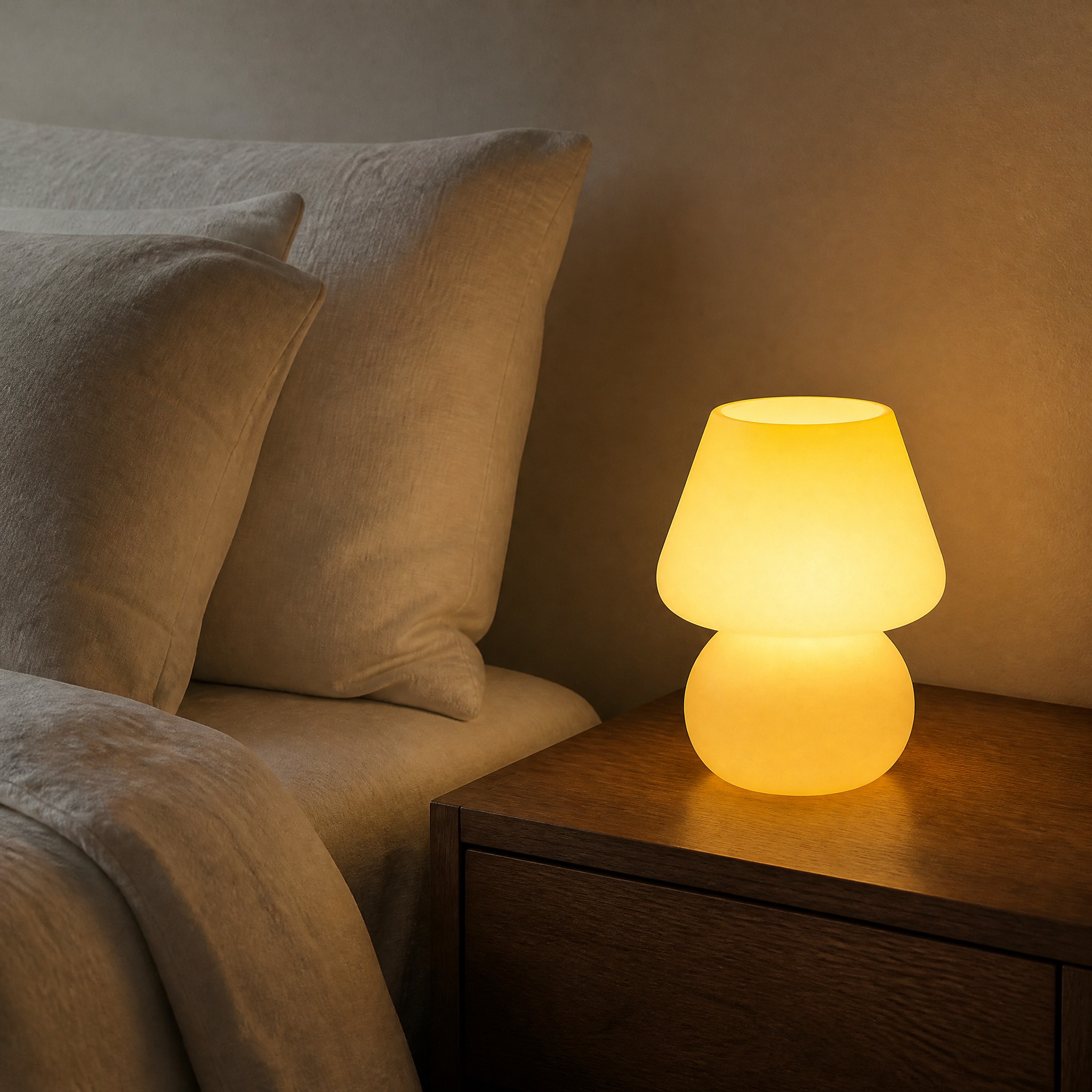 Lampe Champignon en Verre lampe de table champignon
