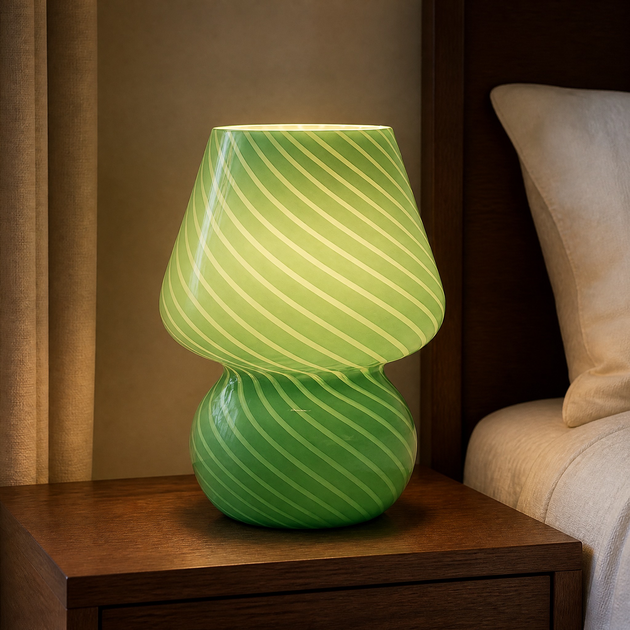 Lampe Champignon en Verre G