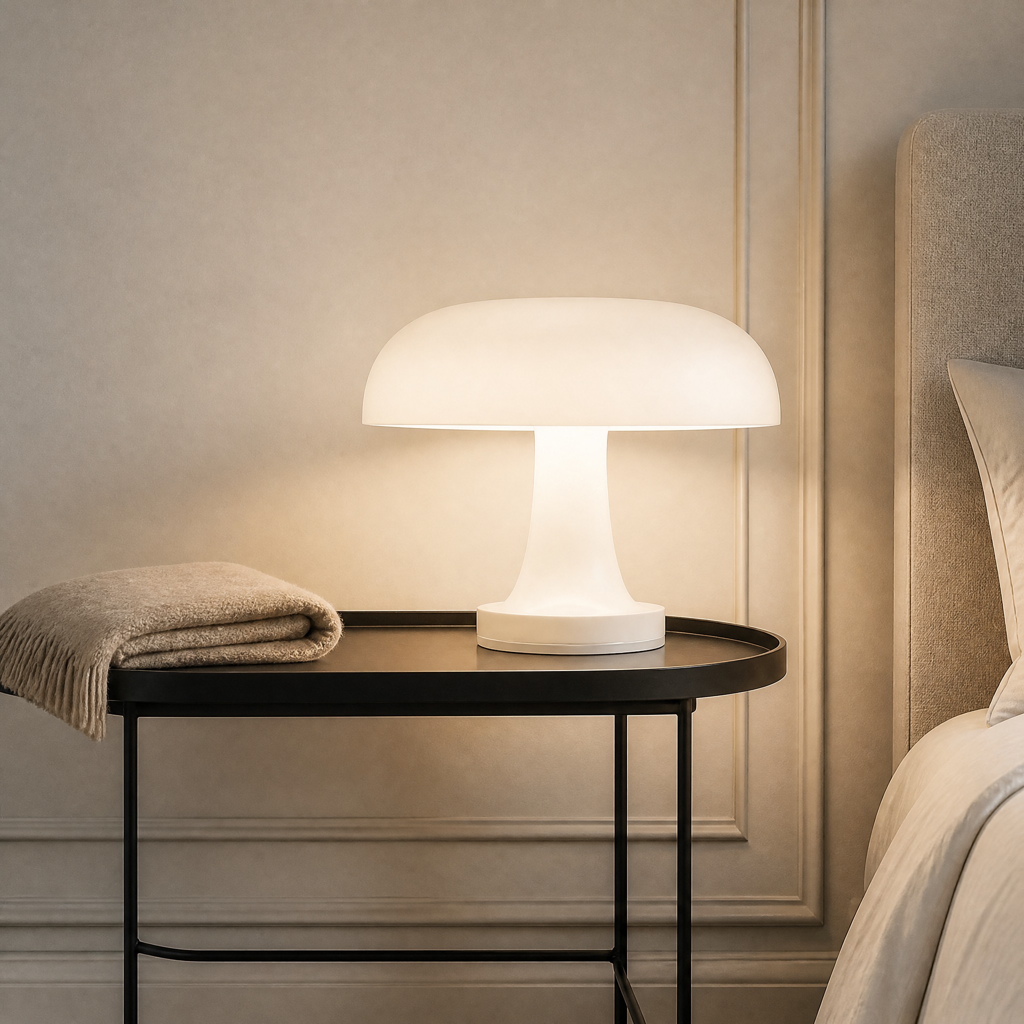 Lampe Champignon Orange ABS et polystyrène