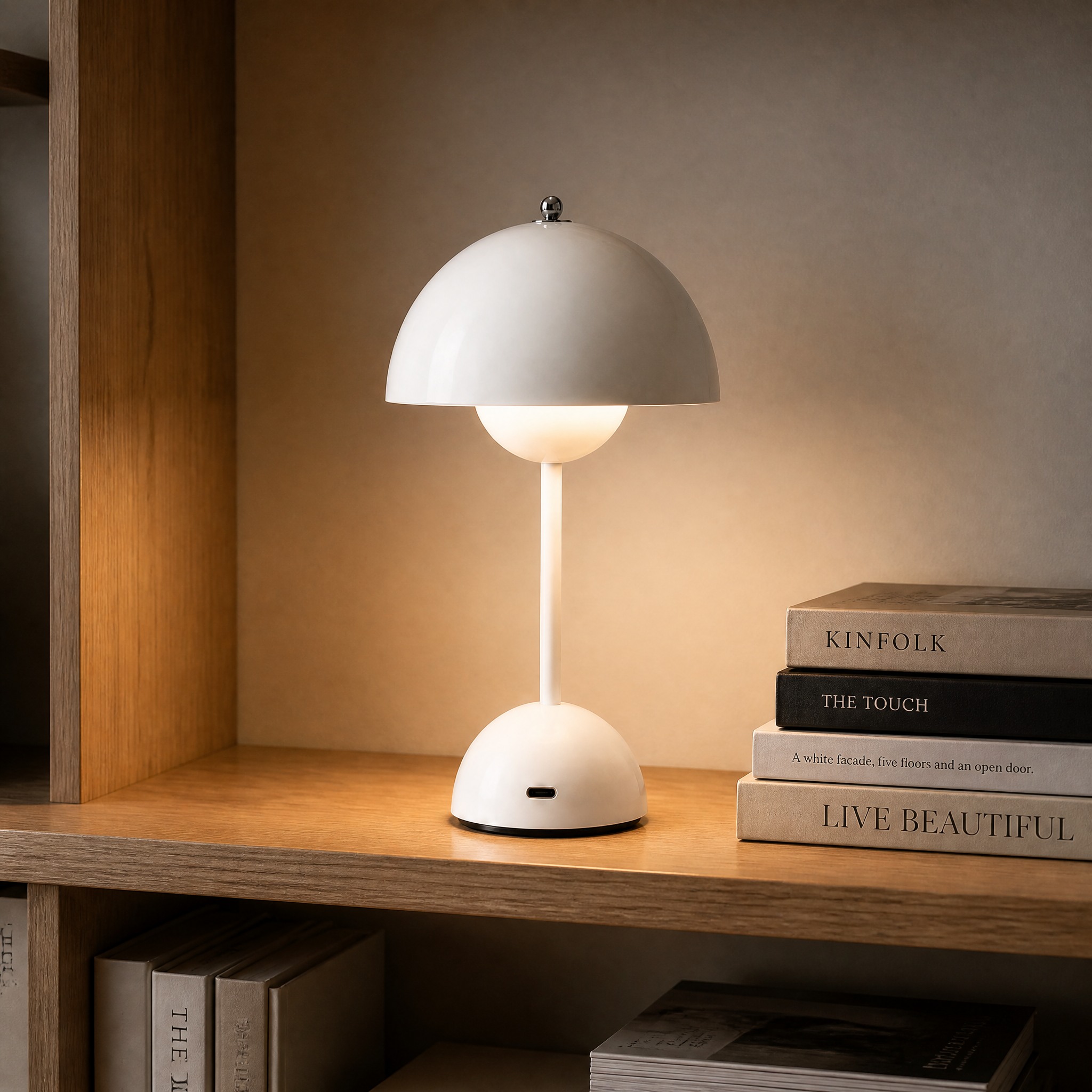 Lampe Champignon Sans Fil Blanc
