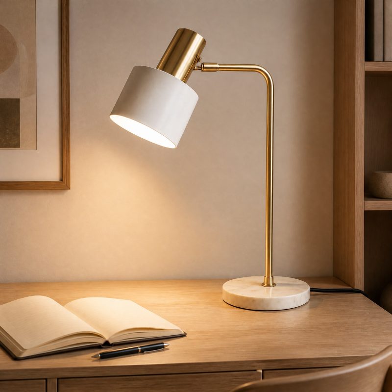 Lampe de Bureau Verte Blanc