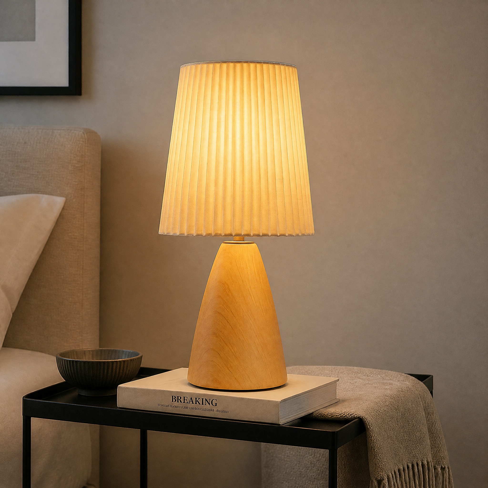 Lampe de Chevet Bois Grand Bois clair