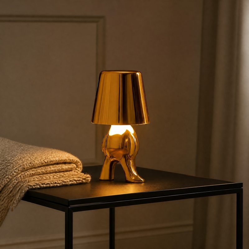Lampe de Chevet Dorée lampe de chevet compacte sans fil