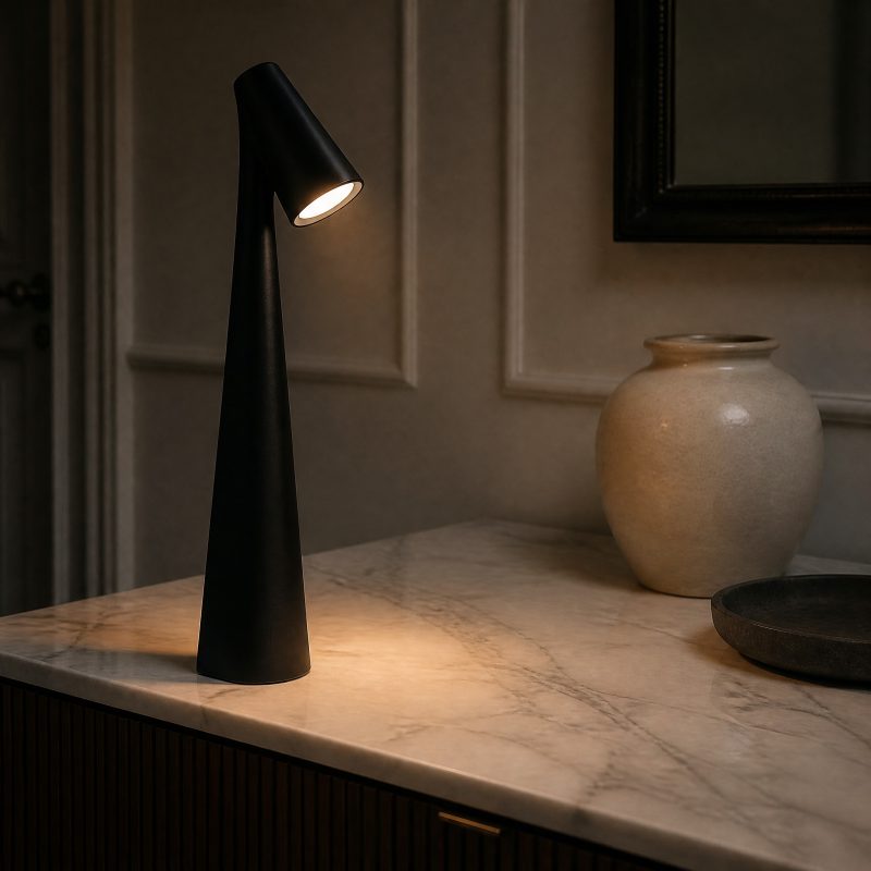 Lampe de Chevet Noire Noir