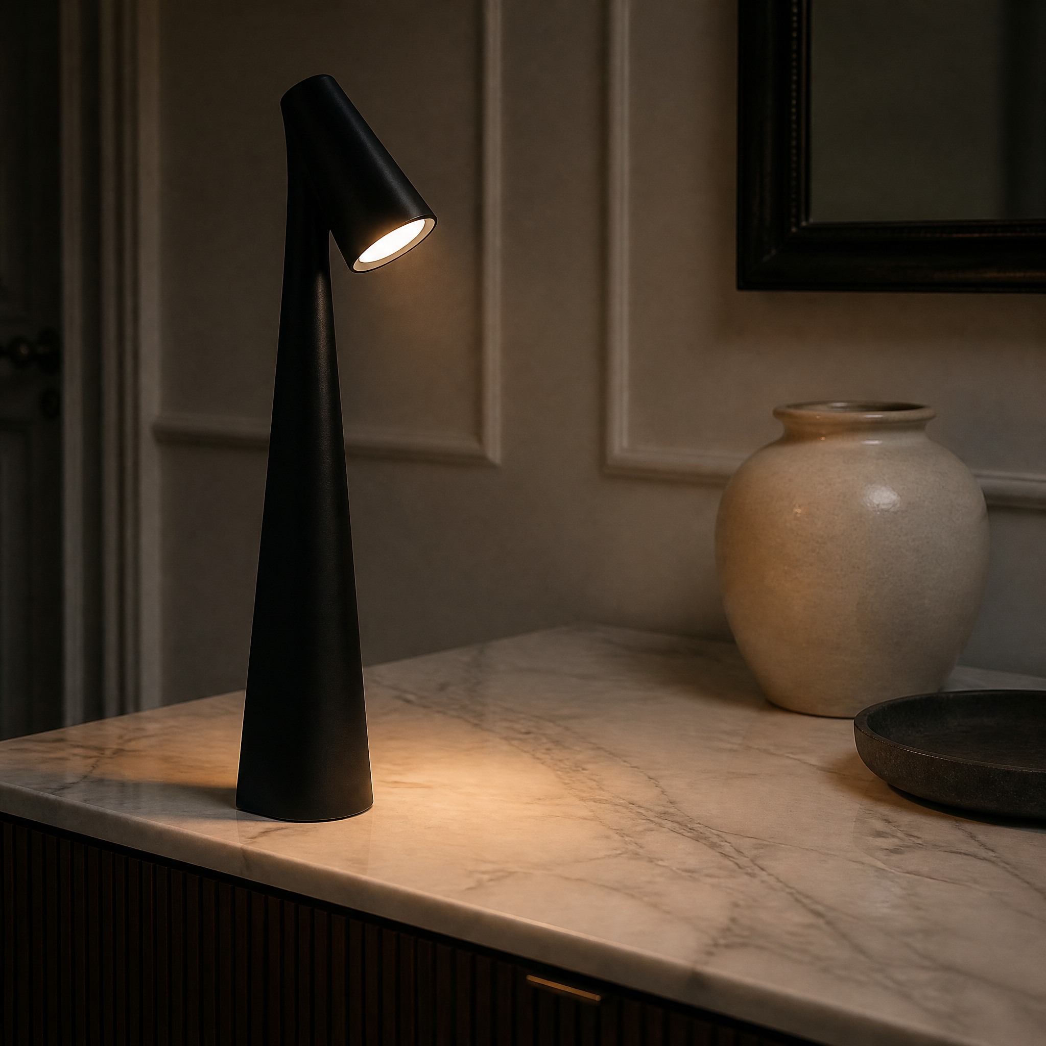 Lampe de Chevet Noire Noir