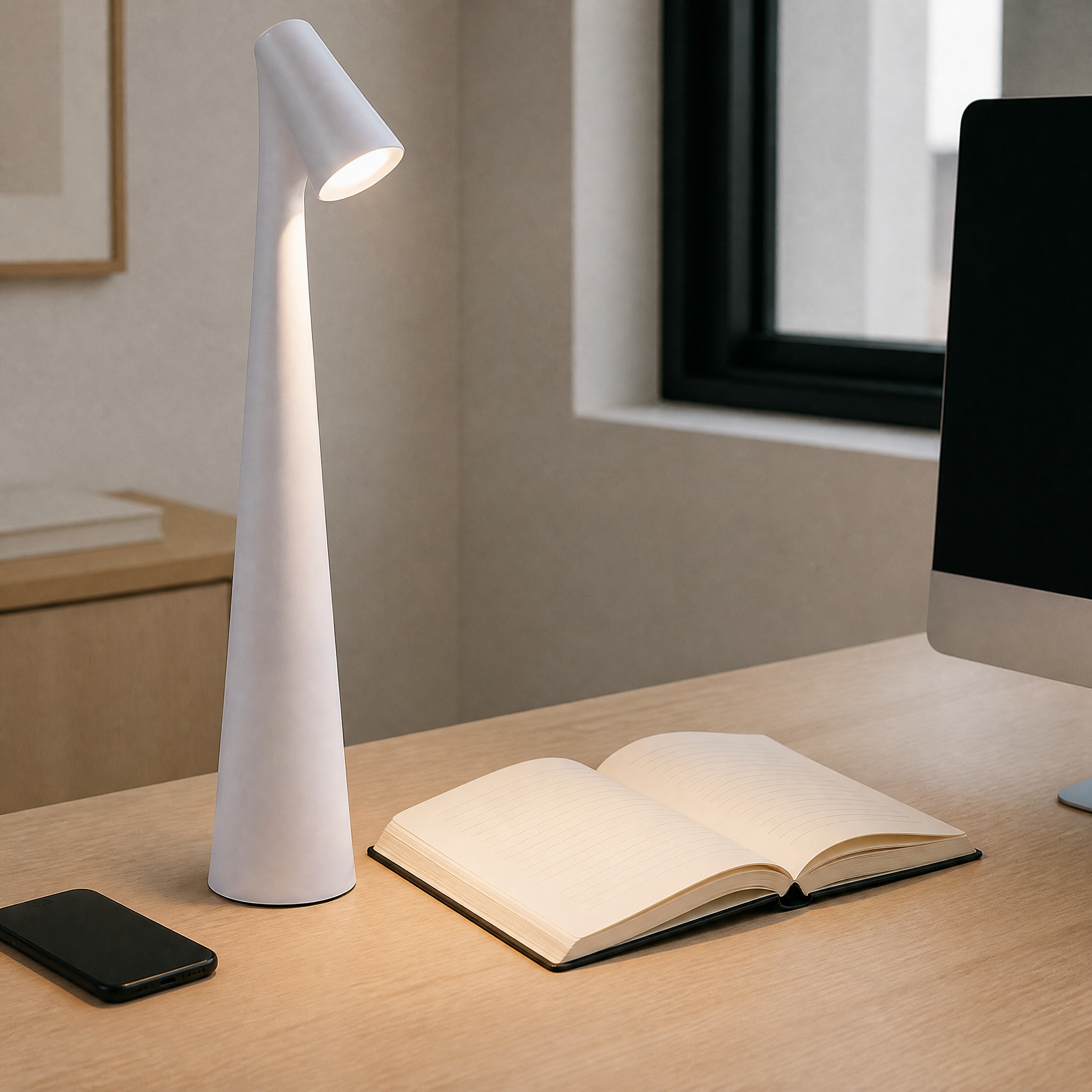 Lampe de Chevet Noire Blanc