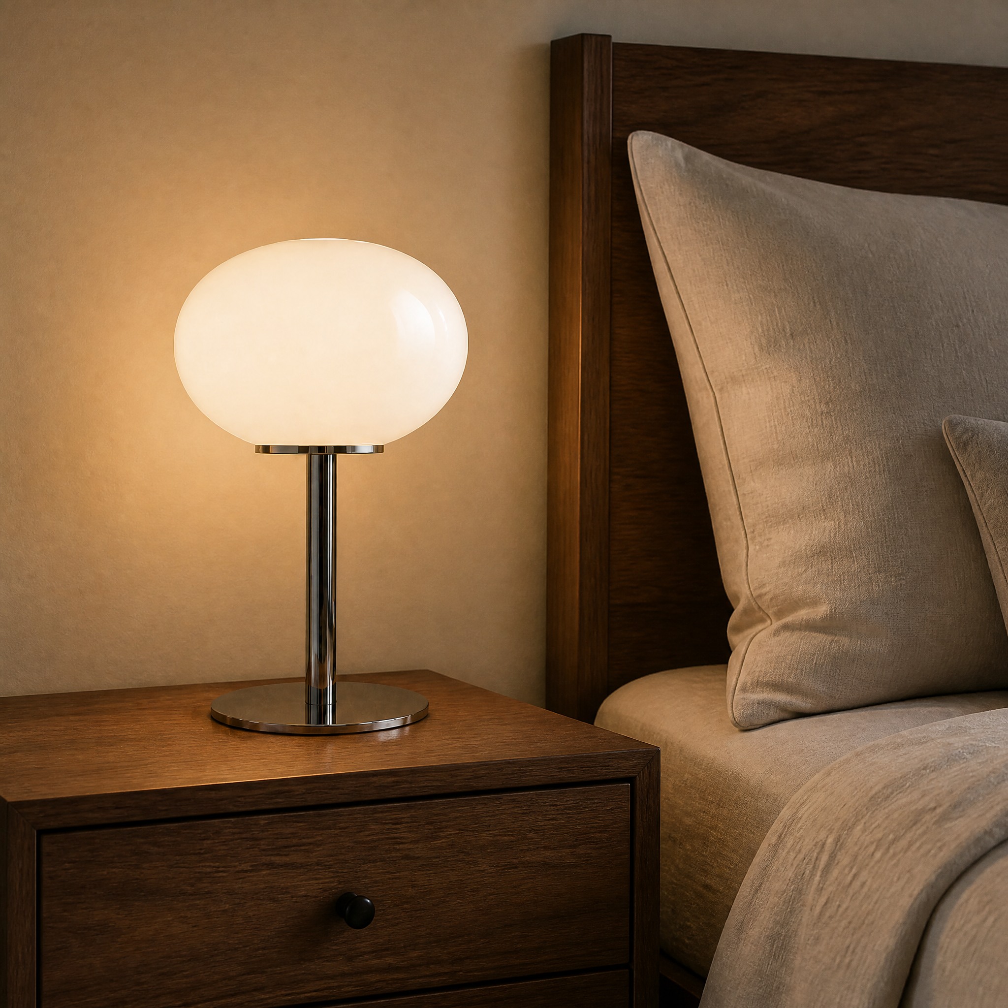 Lampe de Chevet Opaline Blanc 2