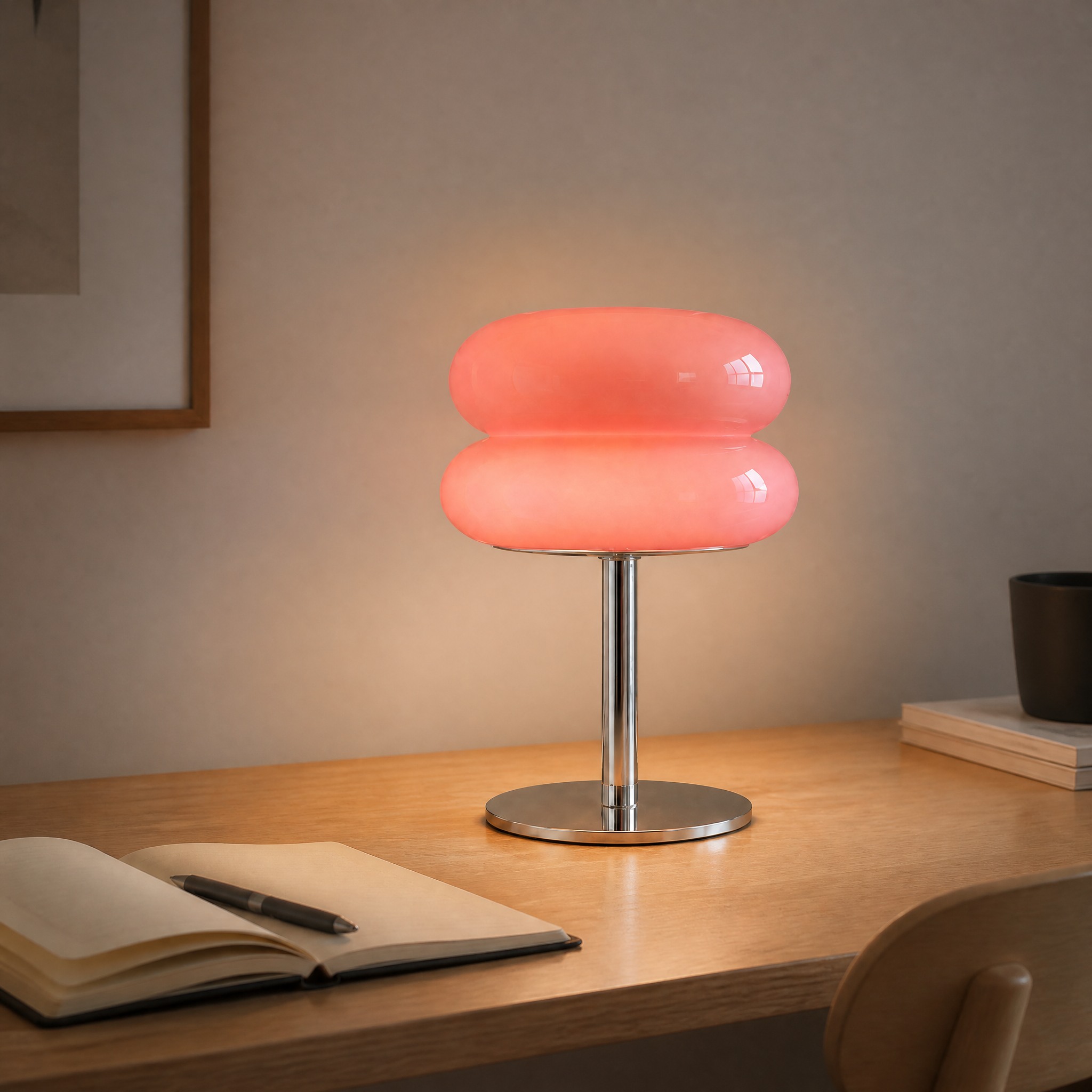 Lampe de Chevet Opaline Rose 1