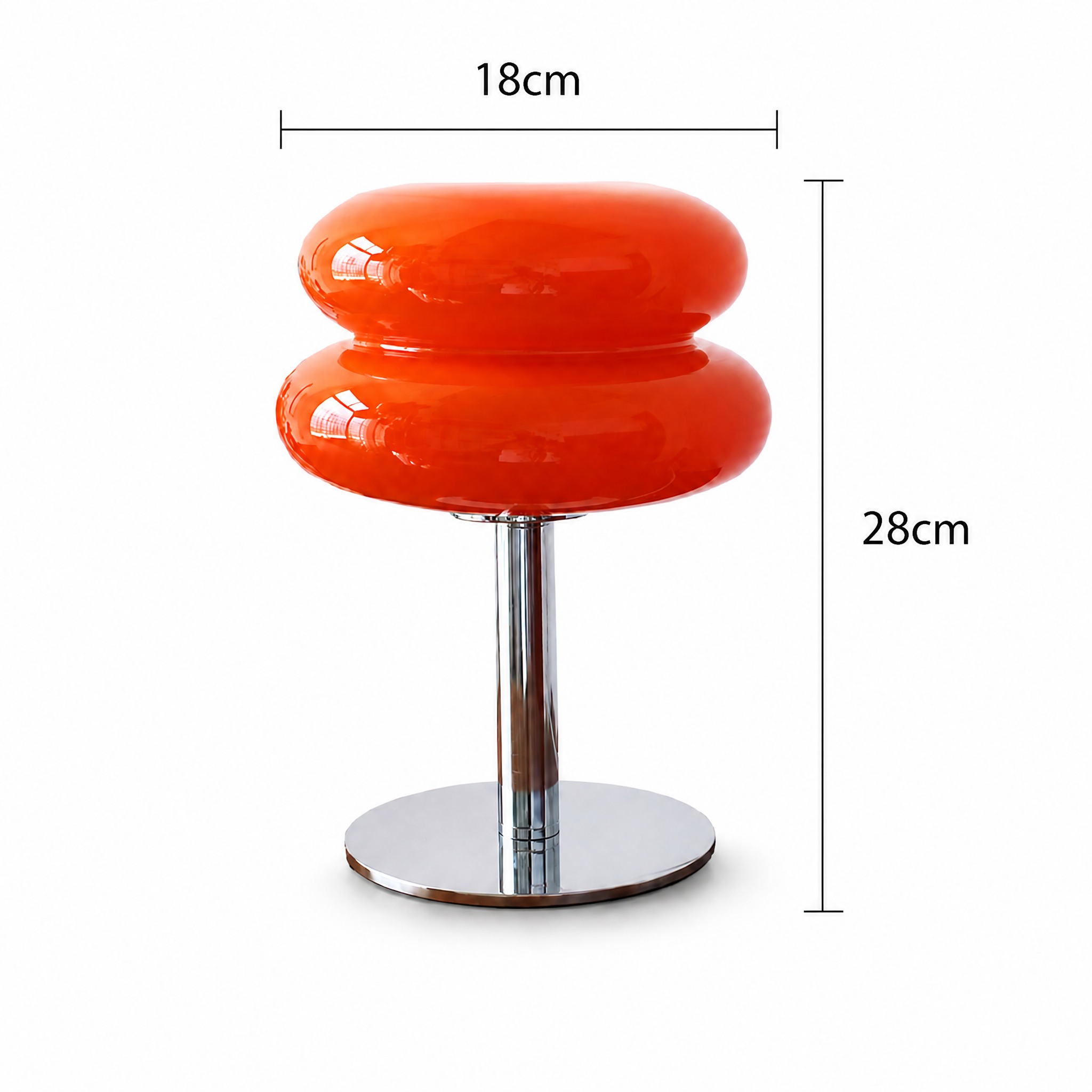 Lampe de Chevet Opaline dimensions hauteur 28 cm, largeur 18 cm