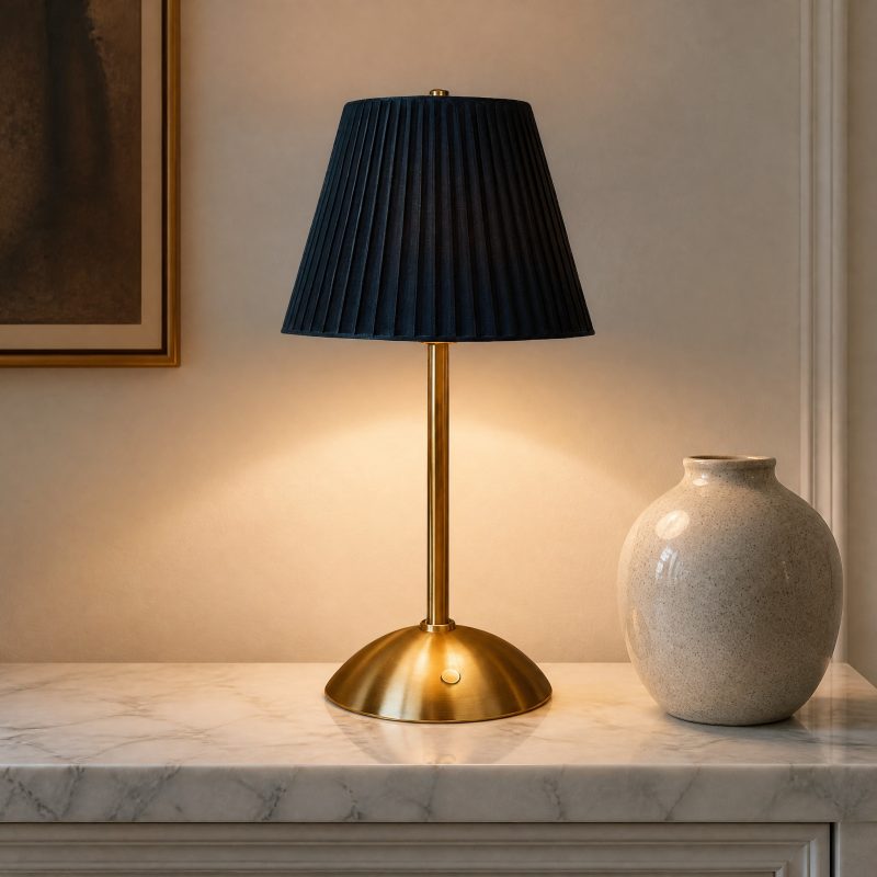 Lampe de Chevet Plissée lampe de table sans fil