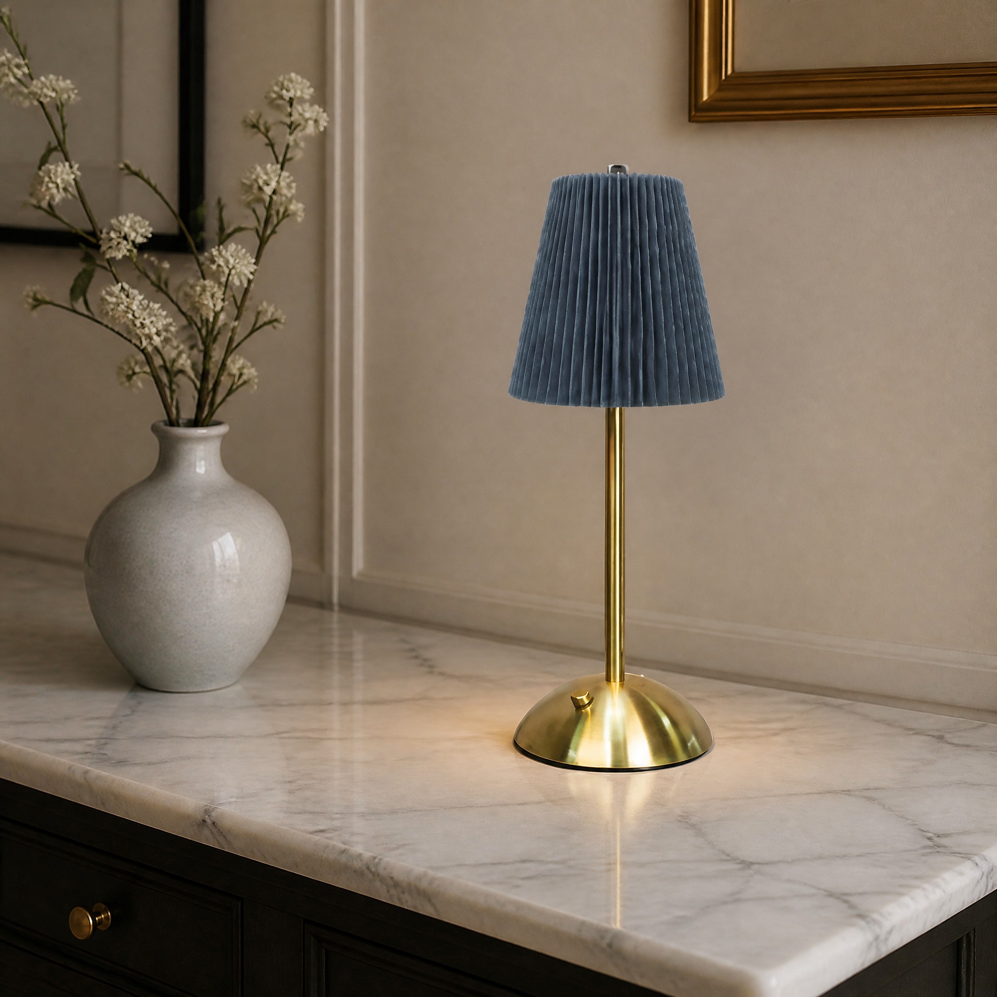 Lampe de Chevet Plissée métal plissé