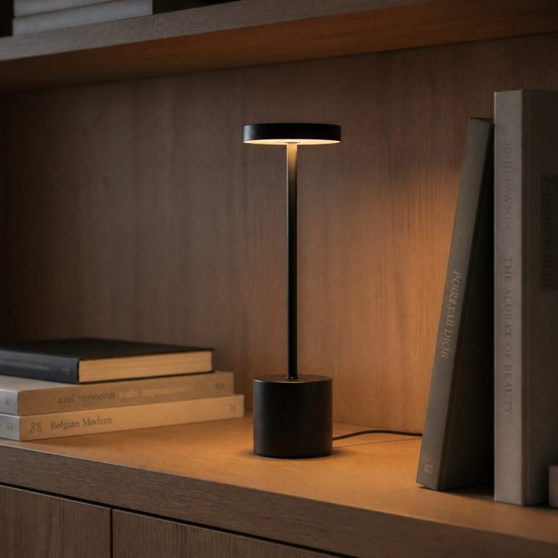 Lampe de Table Noire lampe de table verticale sans fil