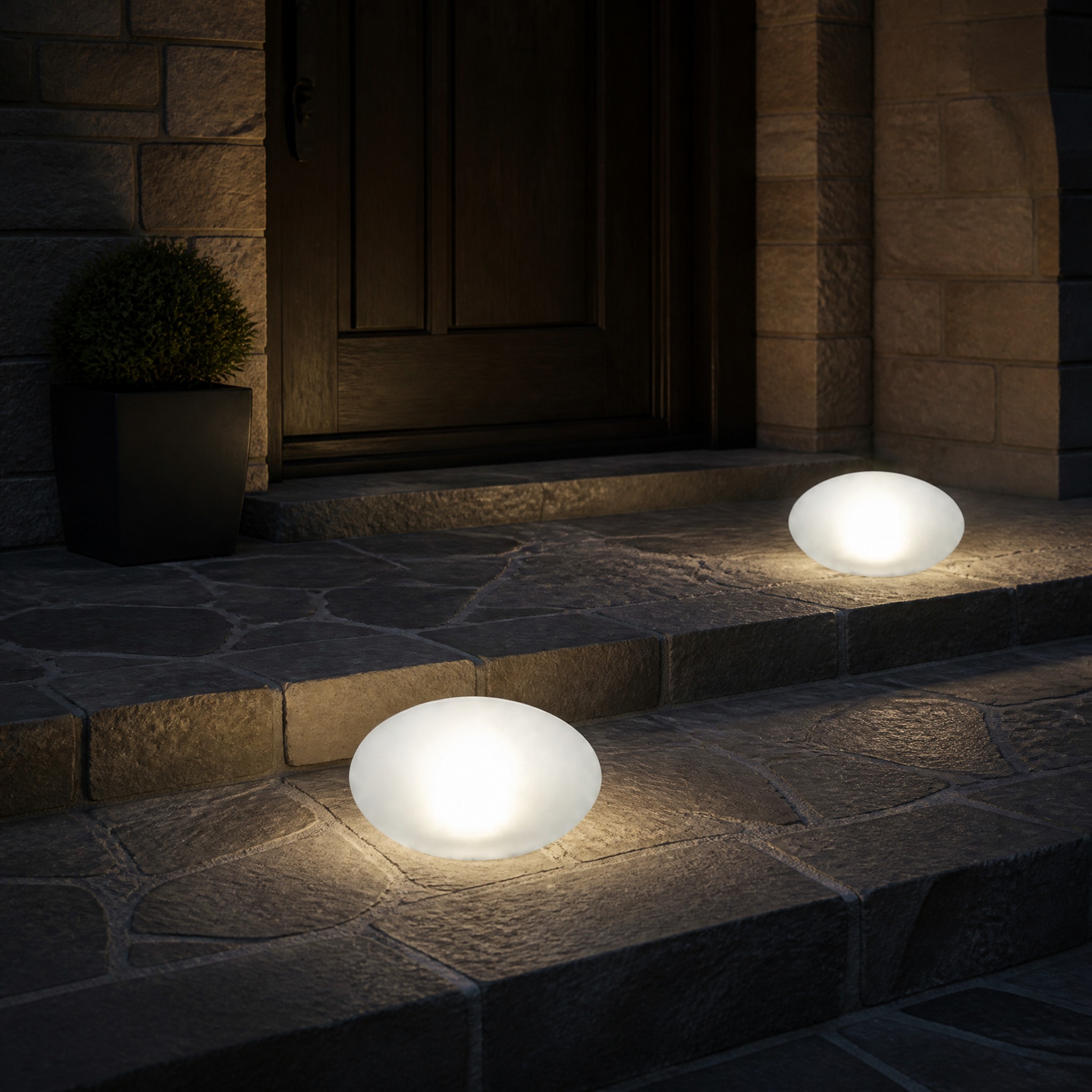 Lampe Solaire Galet 2 Lumière froide