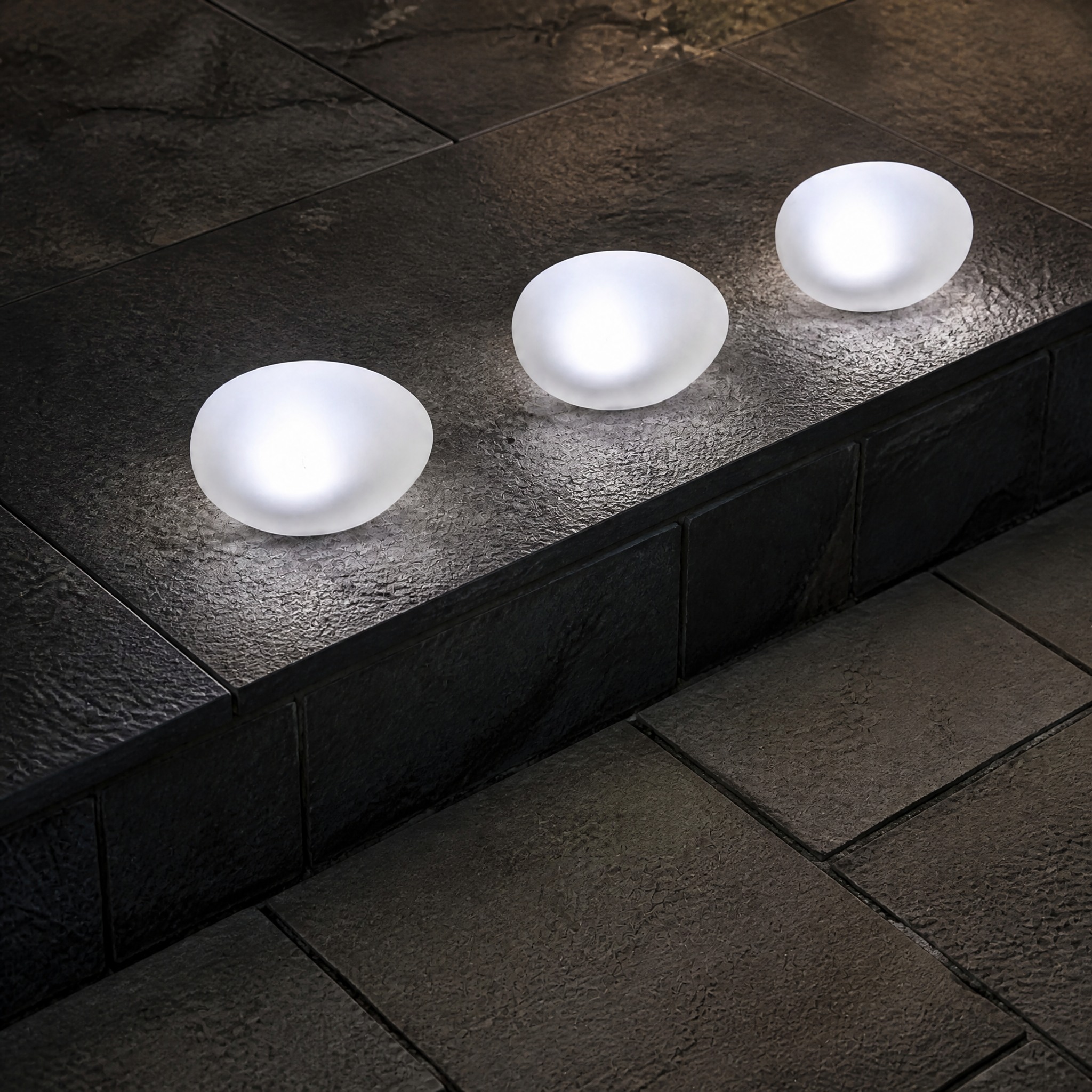 Lampe Solaire Galet 3 Lumière froide