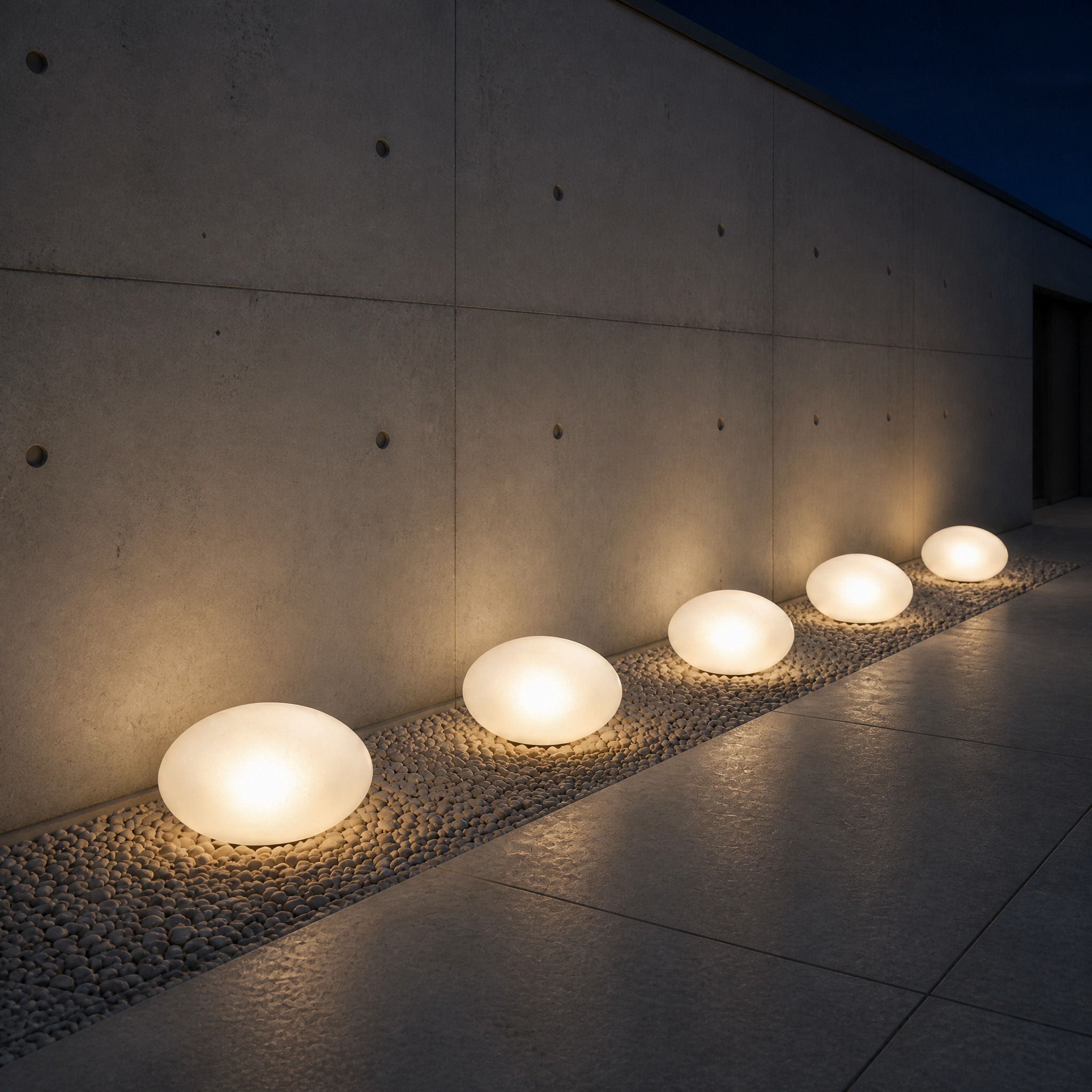 Lampe Solaire Galet 5 Lumière chaude