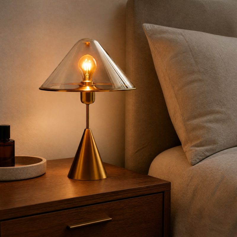 Lampe Verre Ambré lampe de table