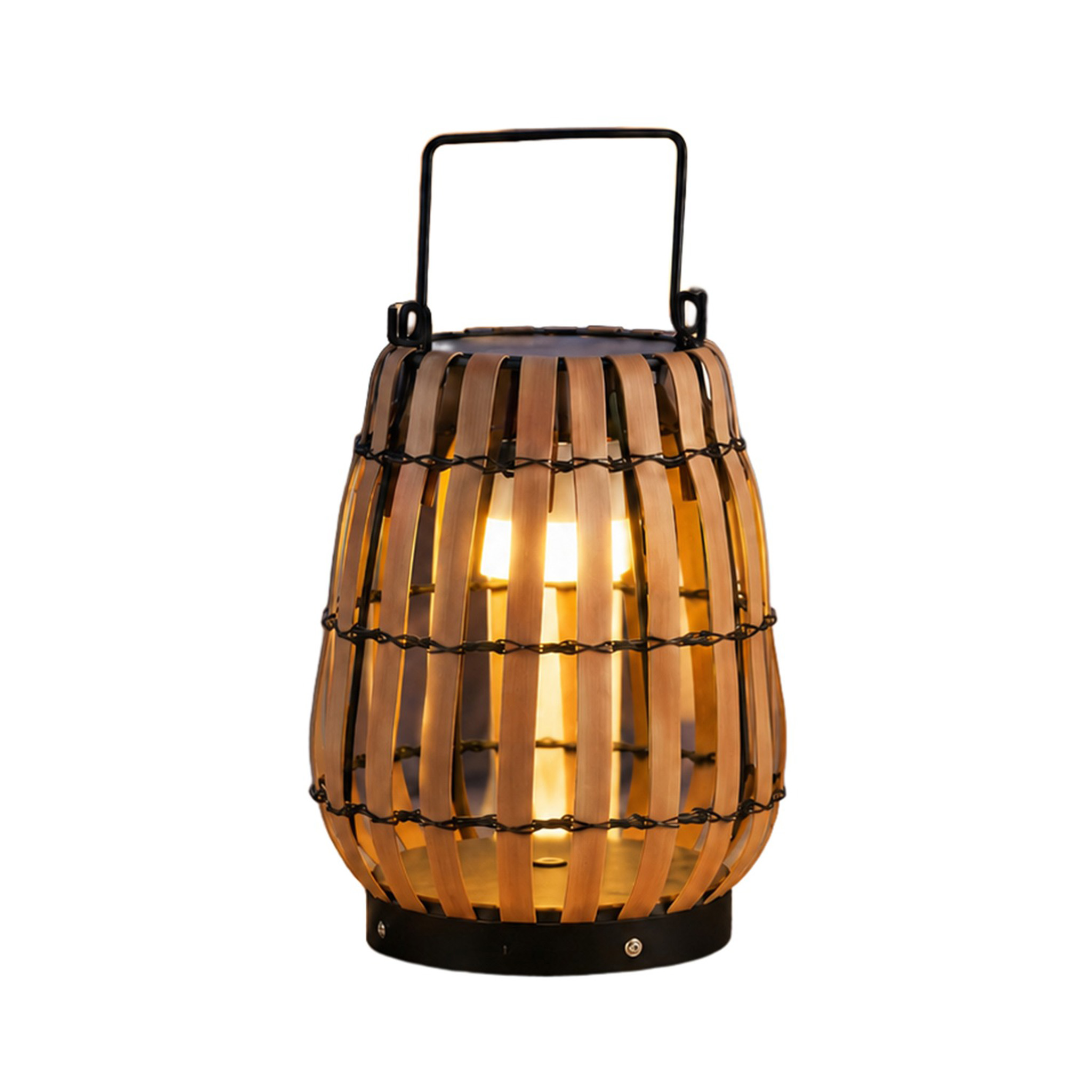 Lanterne Solaire Rotin