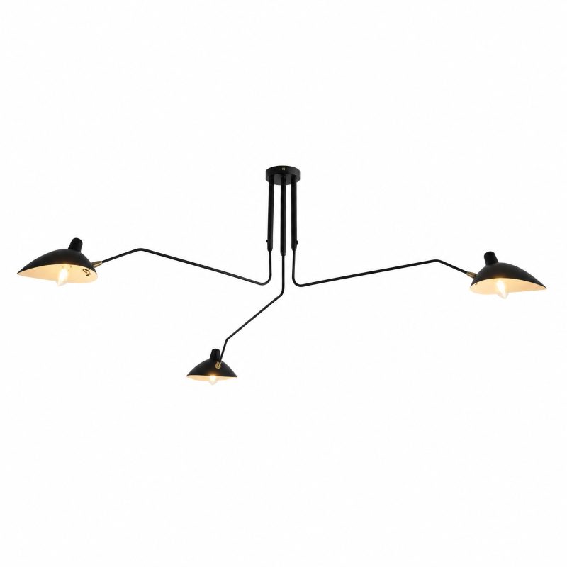 Lustre 3 Branches Noir