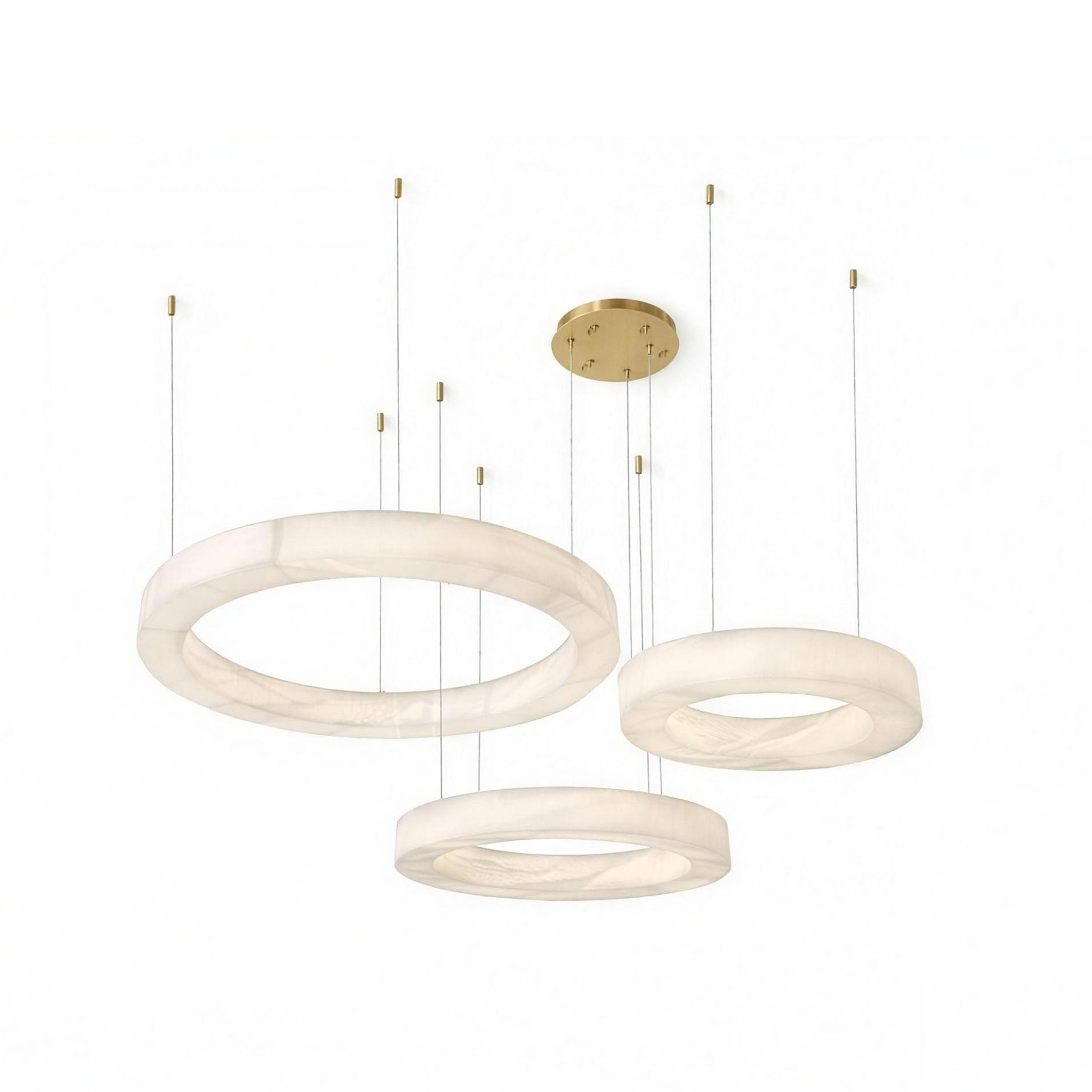 Lustre Anneaux Albâtre