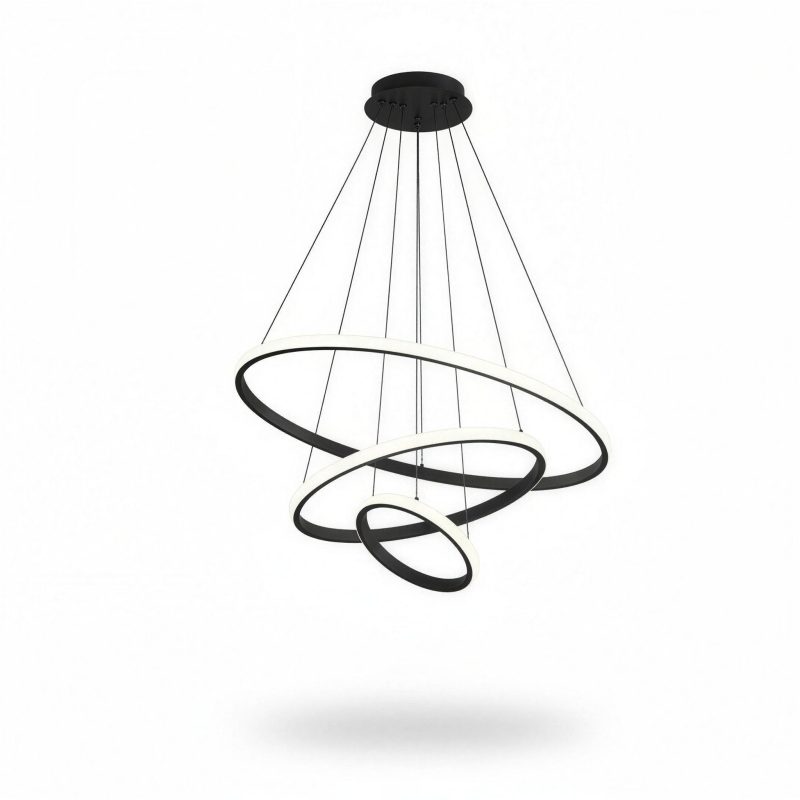 Lustre Anneaux Noir