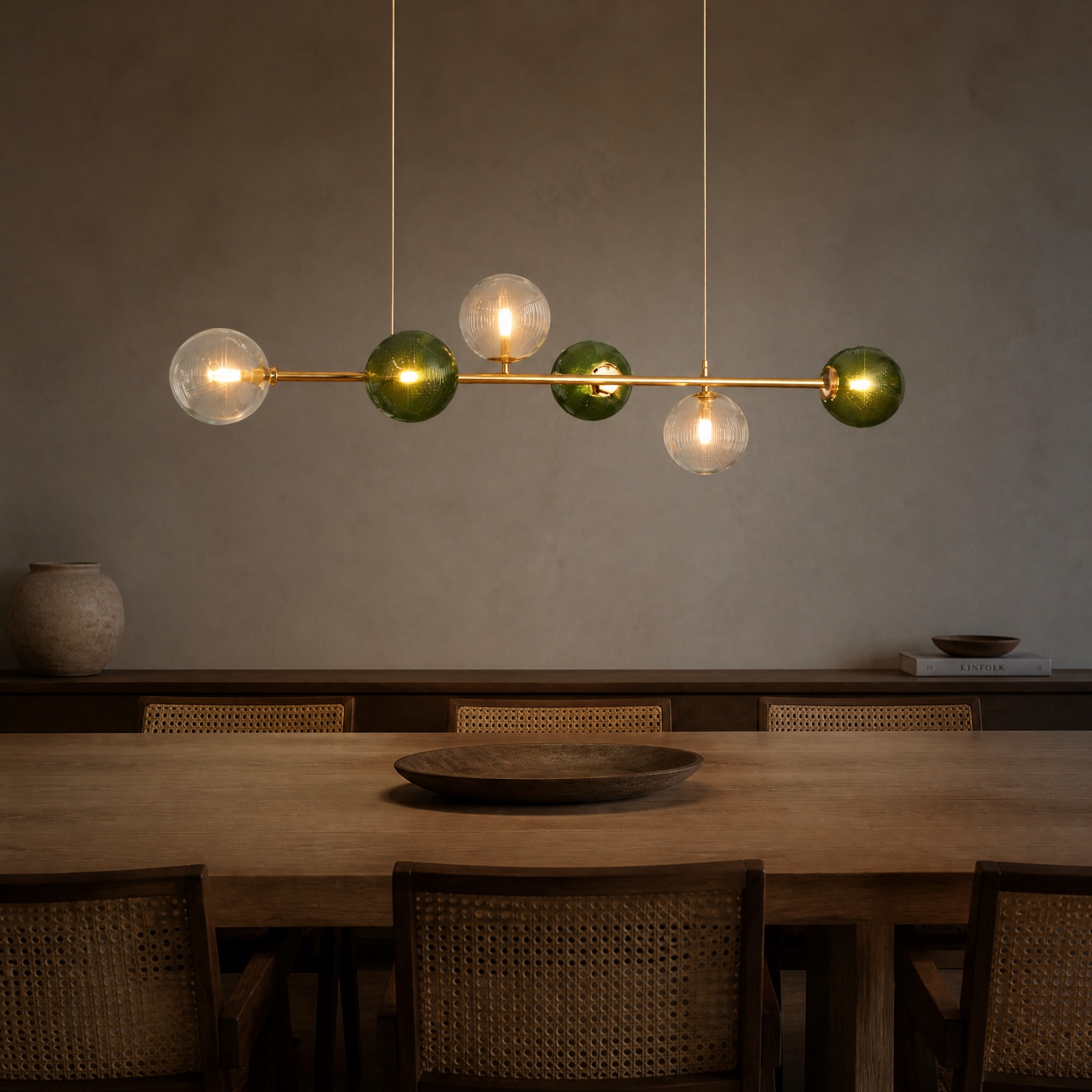 Lustre Boules de Verre 6 lumières