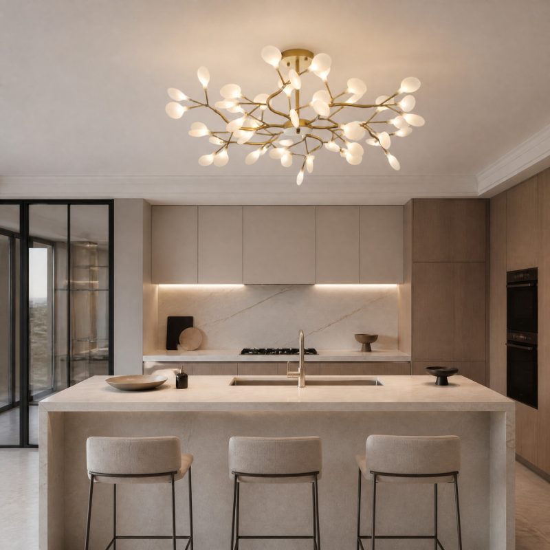 Lustre Branche Doré lustre suspendu LED à branches