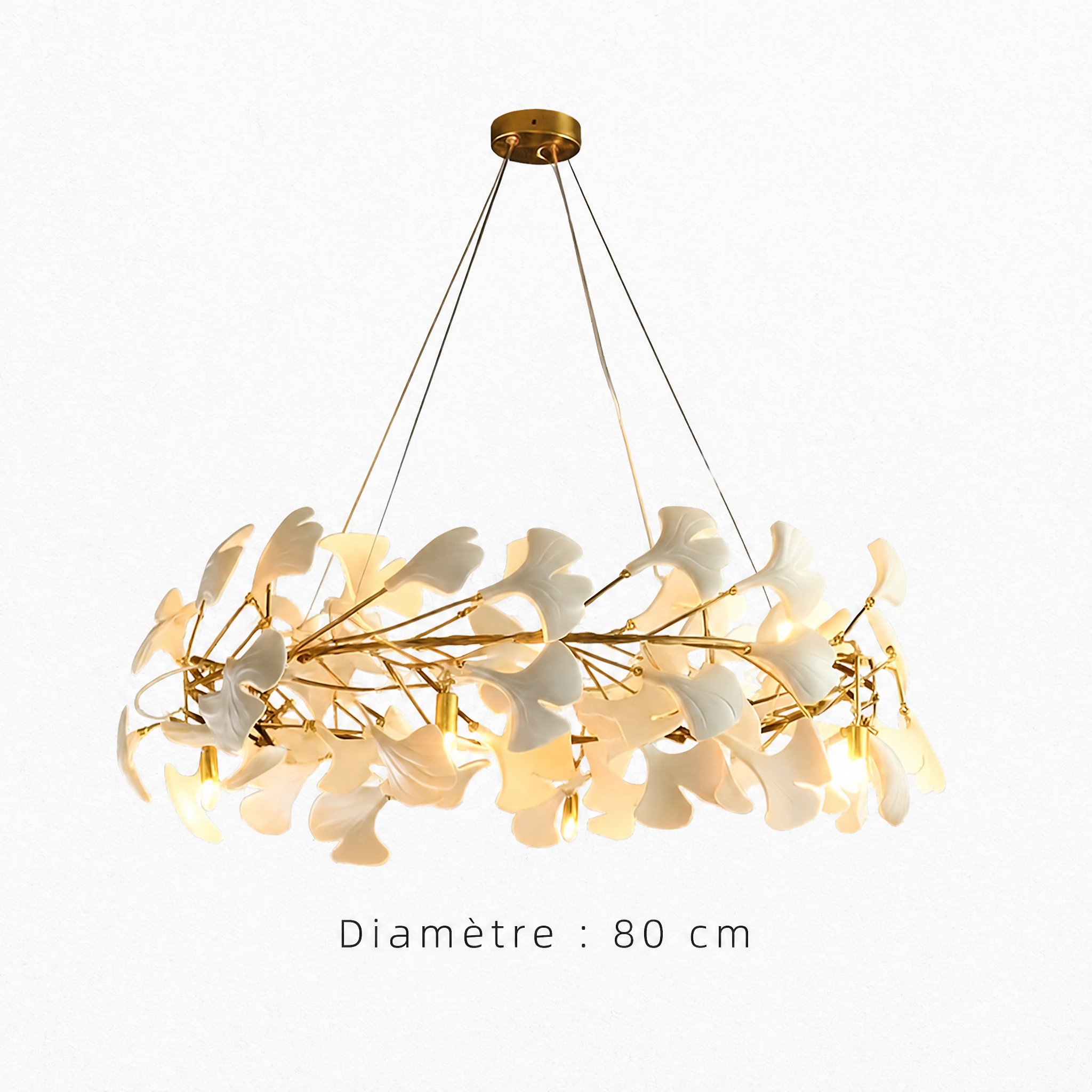 Lustre Fleurs Porcelaine D60 CM
