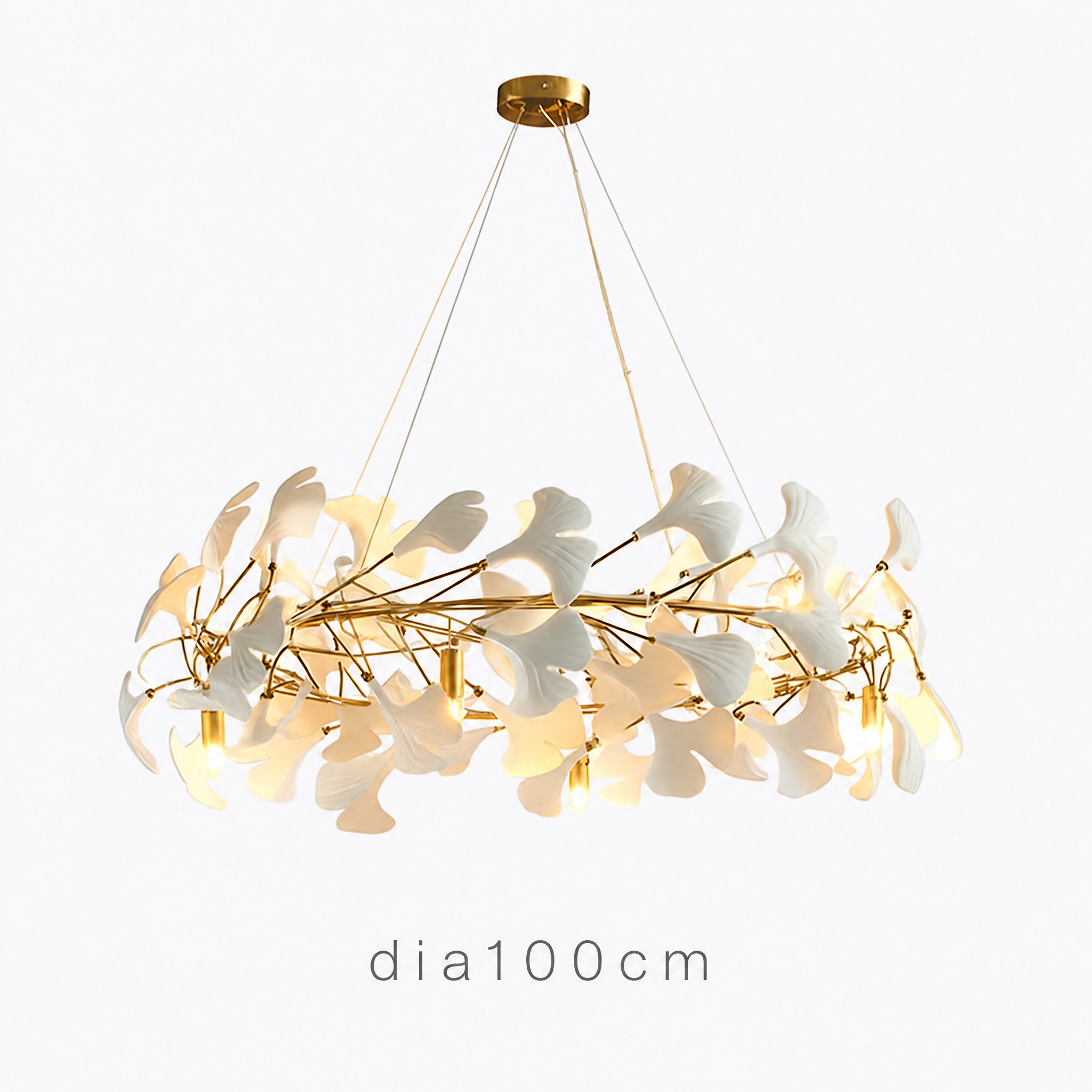 Lustre Fleurs Porcelaine D80 CM