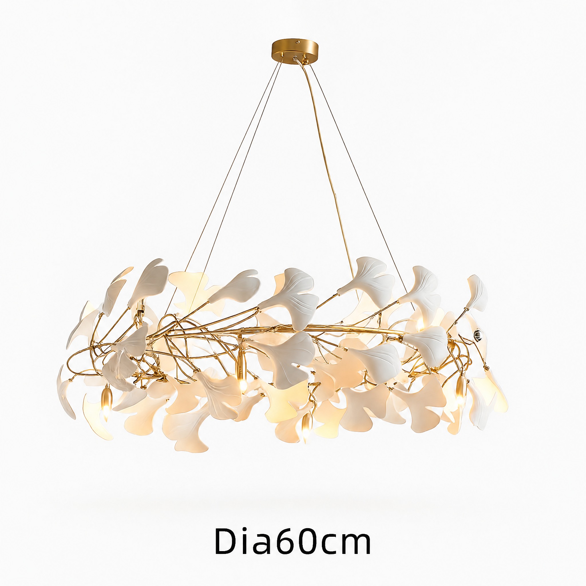 Lustre Fleurs Porcelaine L100 CM