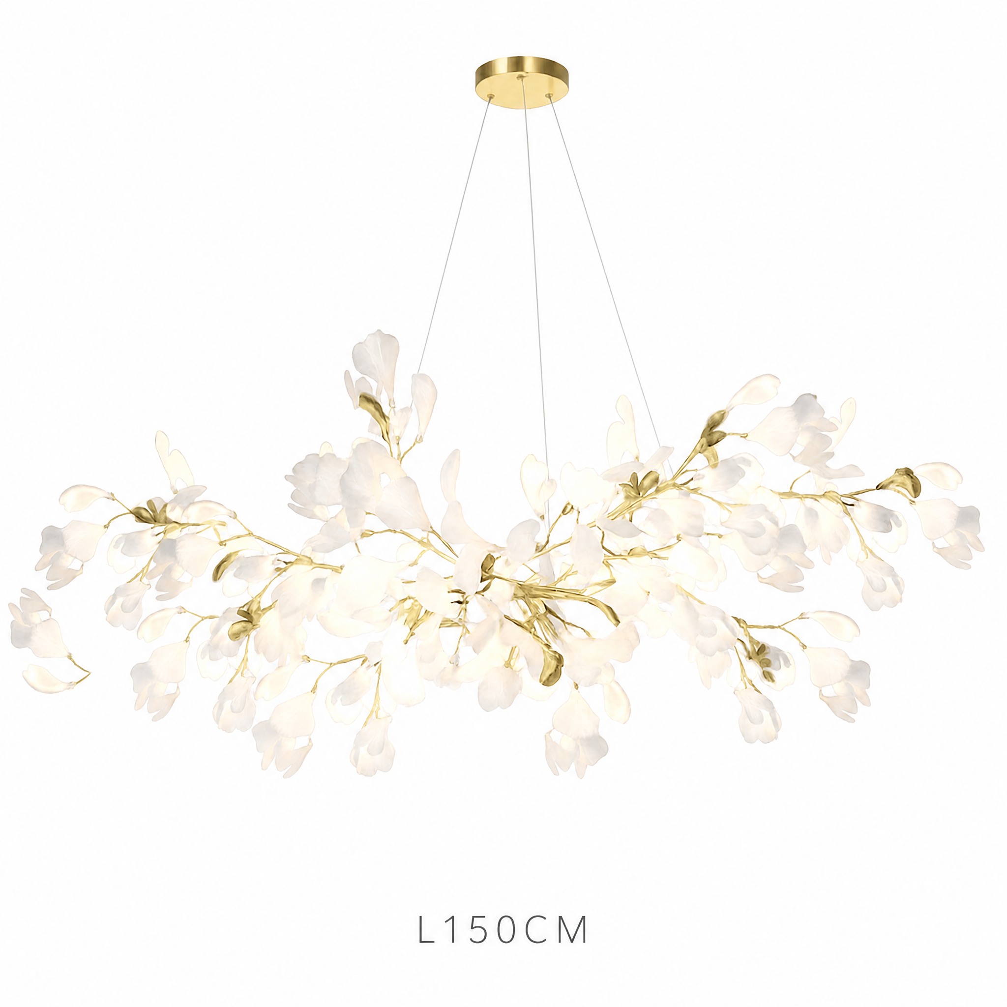 Lustre Fleurs Porcelaine L150 CM