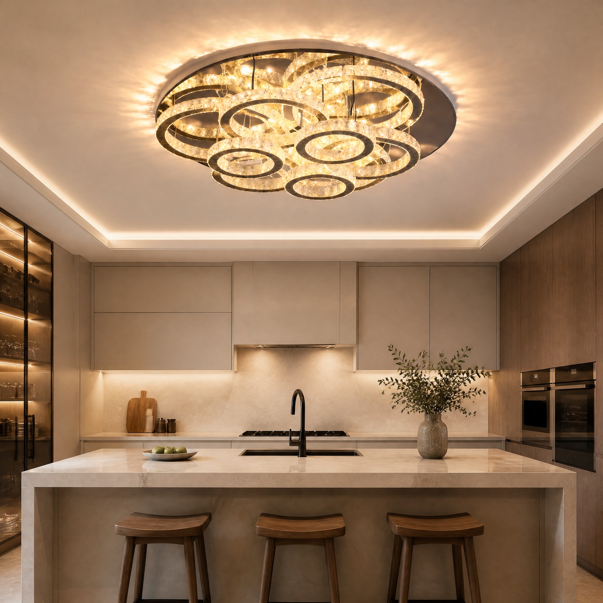 Plafonnier Cristal LED LED intégrée