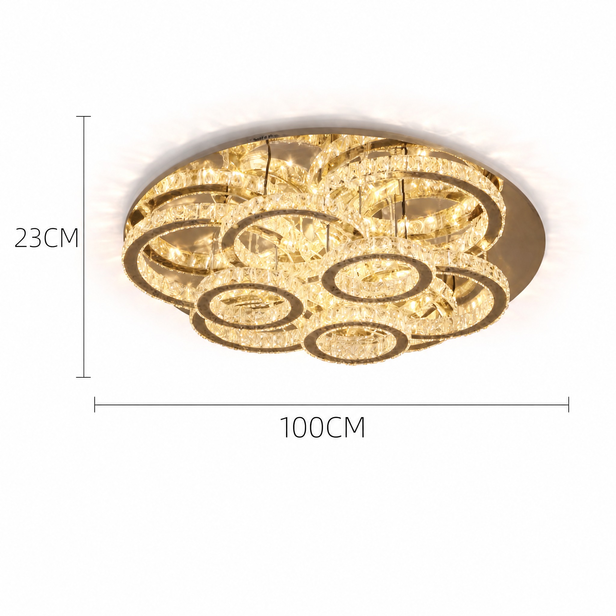 Plafonnier Cristal LED 60 cm