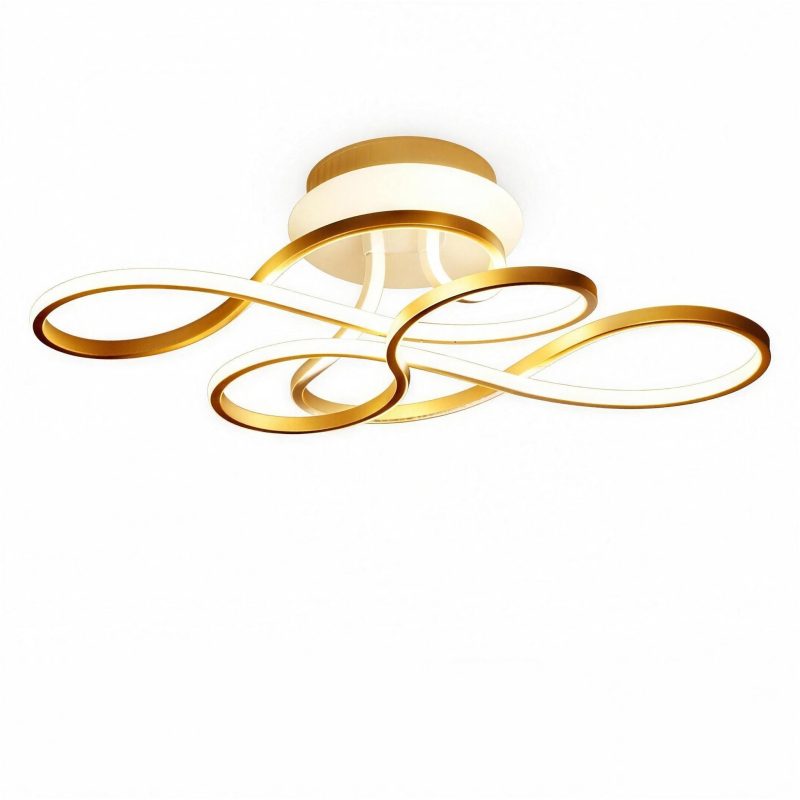 Plafonnier Design Doré