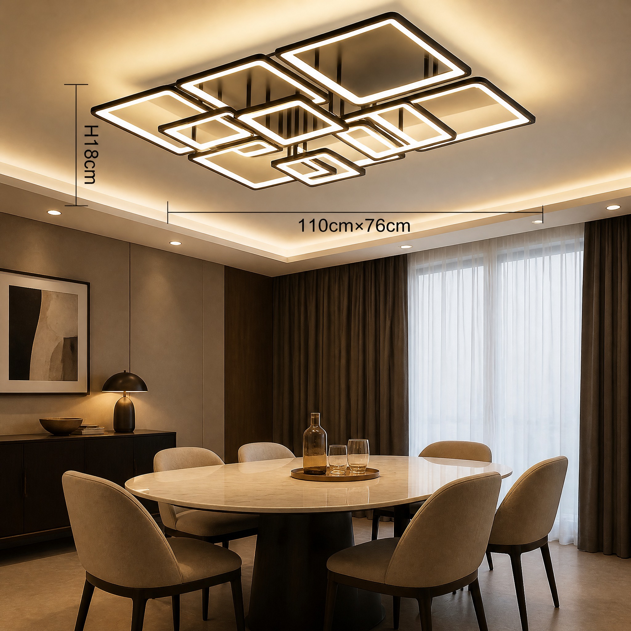 Plafonnier Géométrique LED luminaire plafond
