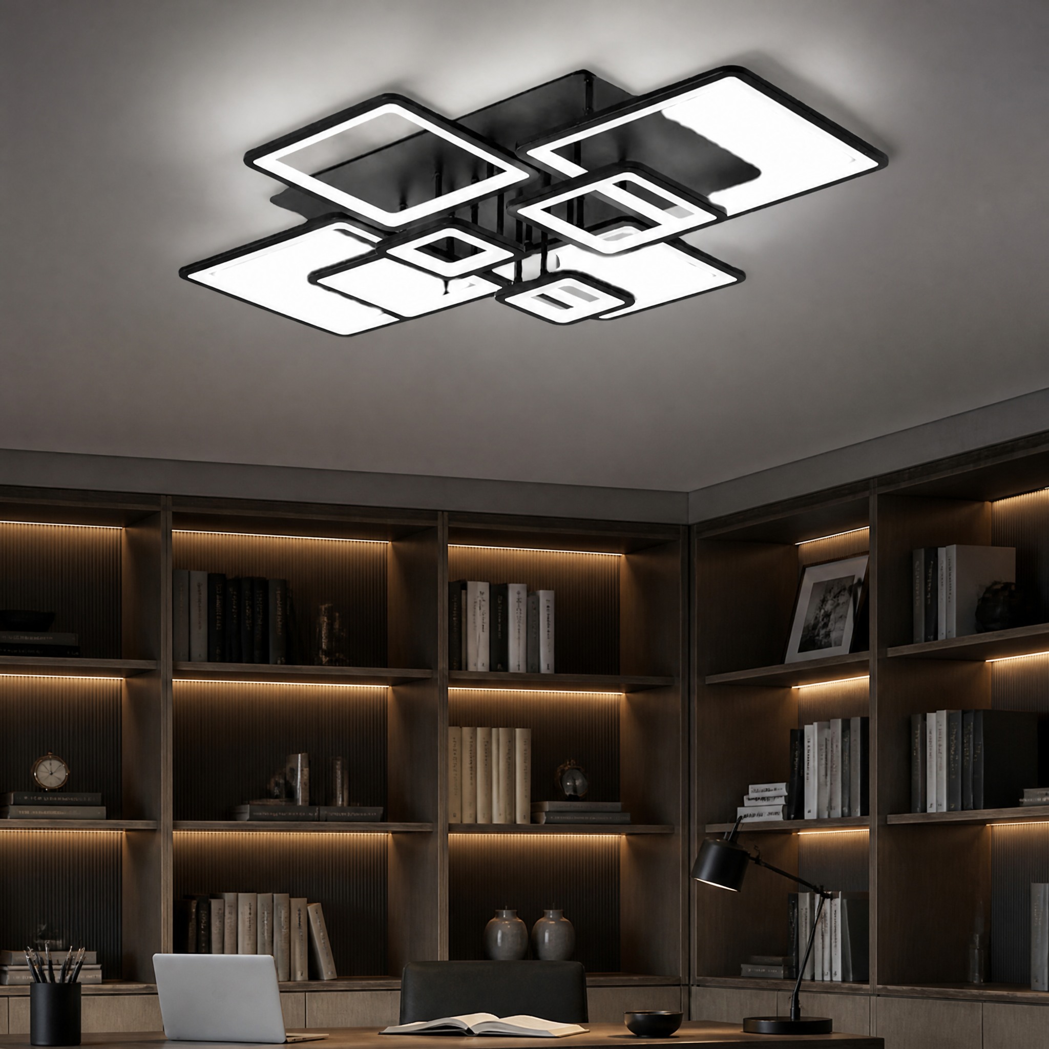 Plafonnier Géométrique LED surface éclairée 10 à 25 m²