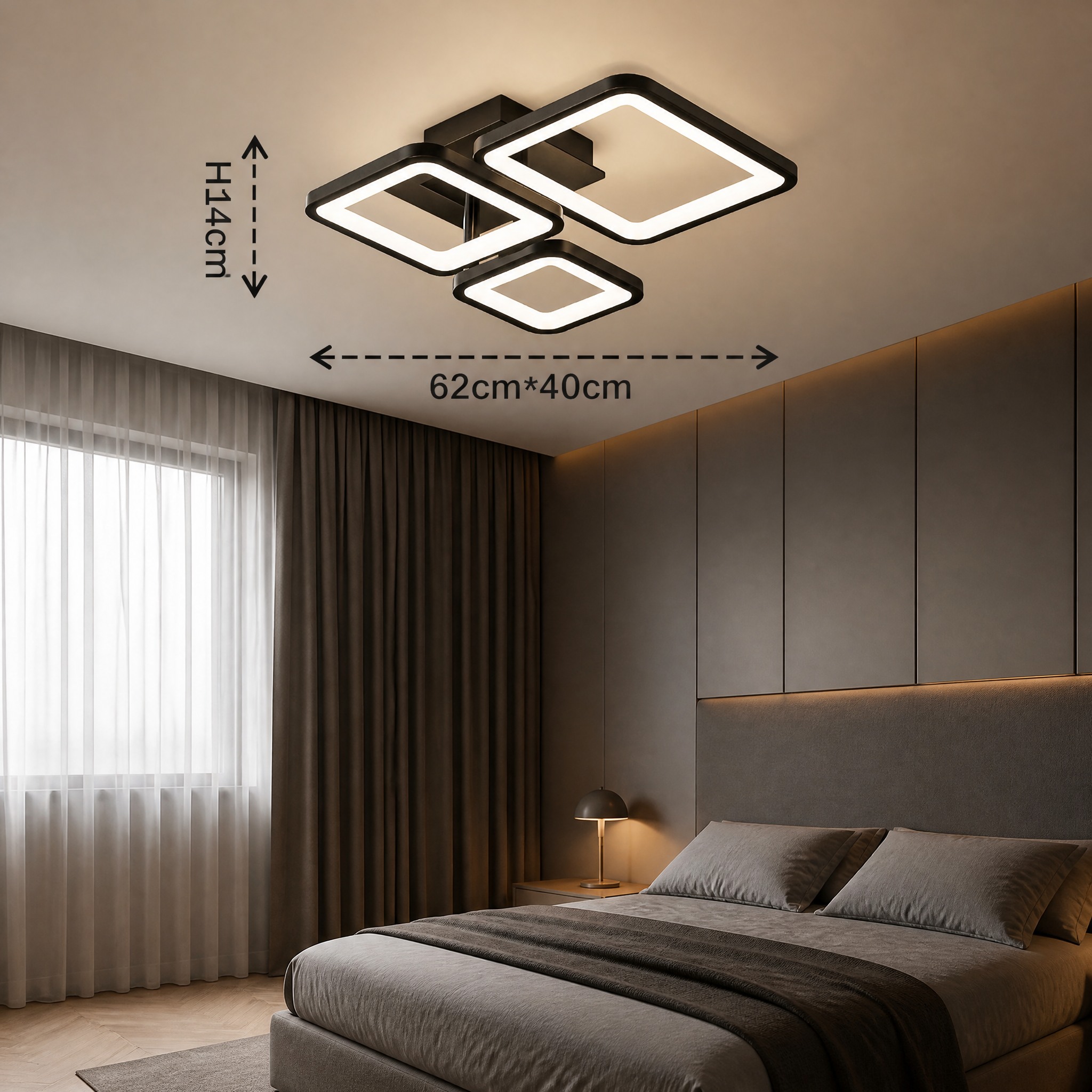 Plafonnier Géométrique LED 10 cubes