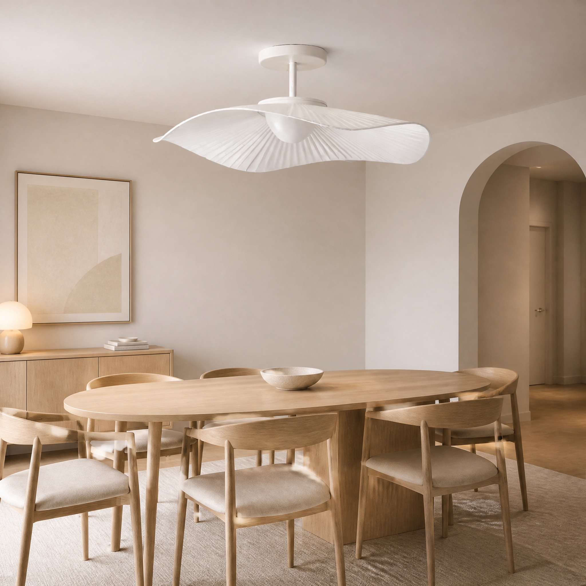 Plafonnier Original Blanc installation montage de surface