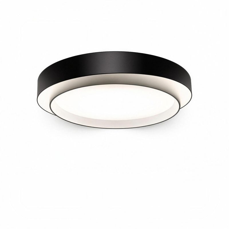 Plafonnier Rond Noir