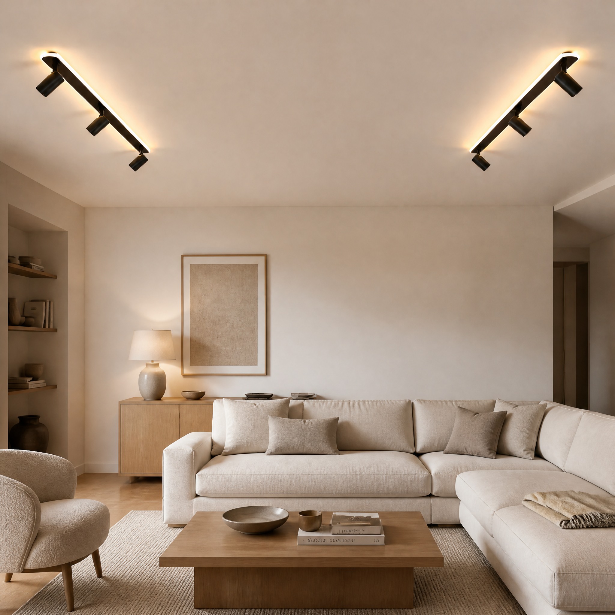 Plafonnier Spot LED alliage d'aluminium, métal et acrylique