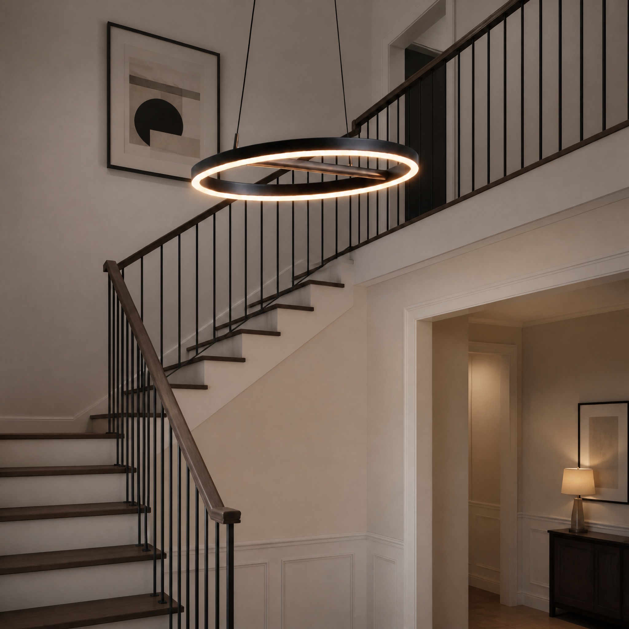 Suspension Anneau Cuivre métal, finition plaquée cuivre